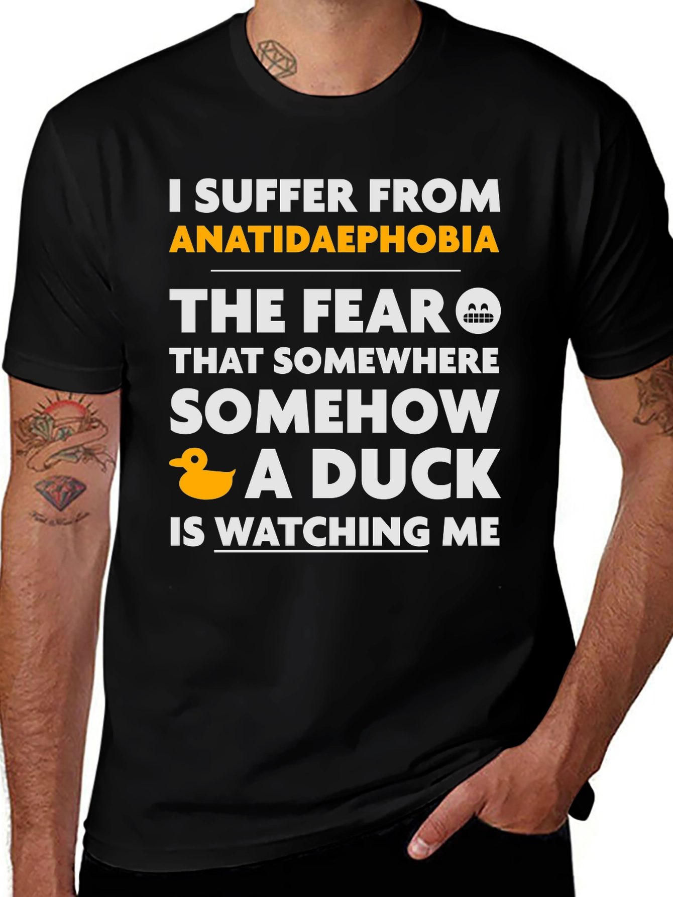 Anatidaephobia T-Shirt - Fear of Ducks Funny Tee