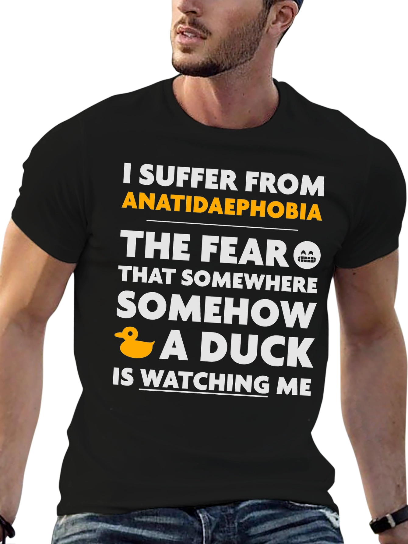 Anatidaephobia T-Shirt - Fear of Ducks Funny Tee