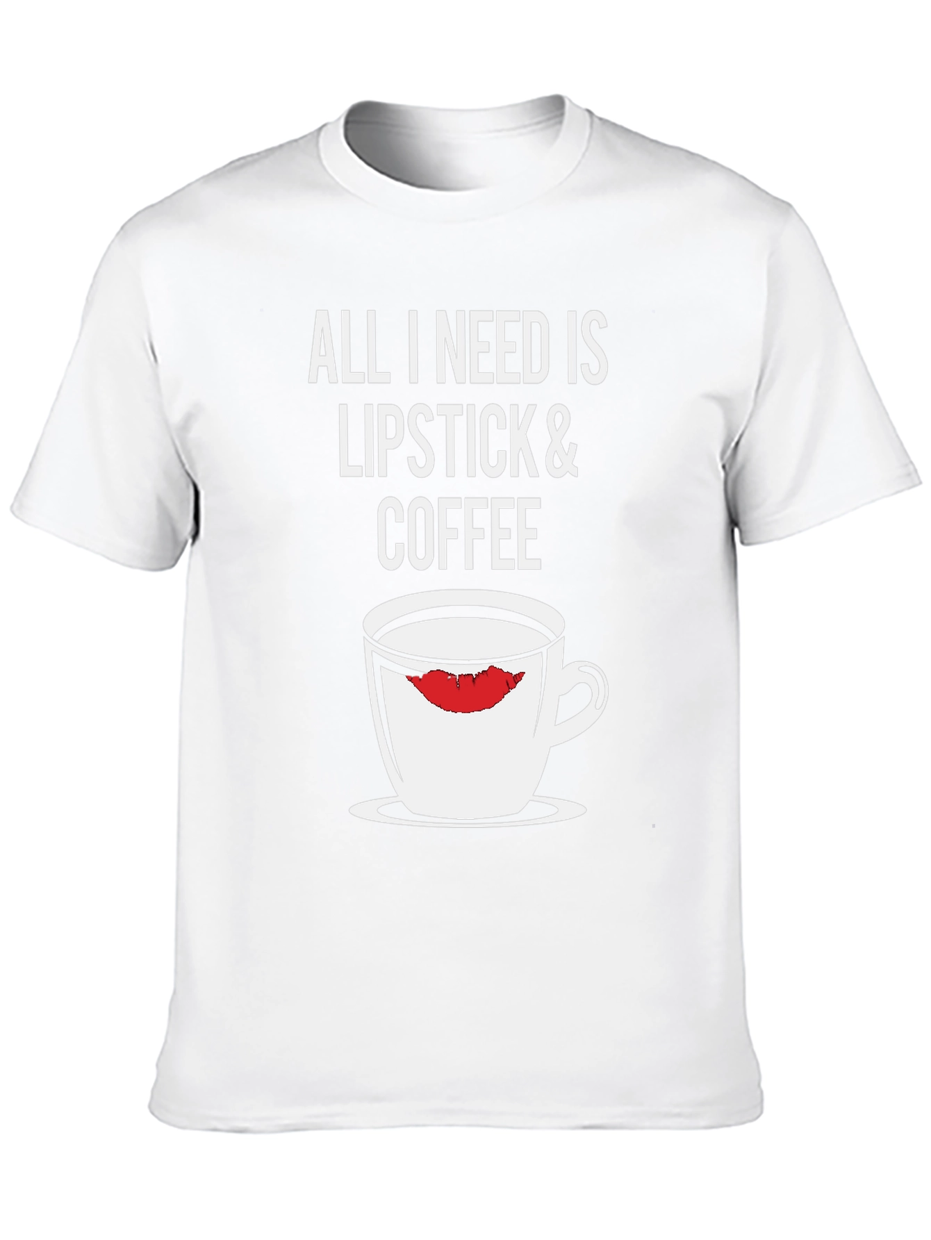 Lipstick & Coffee Graphic T-Shirt