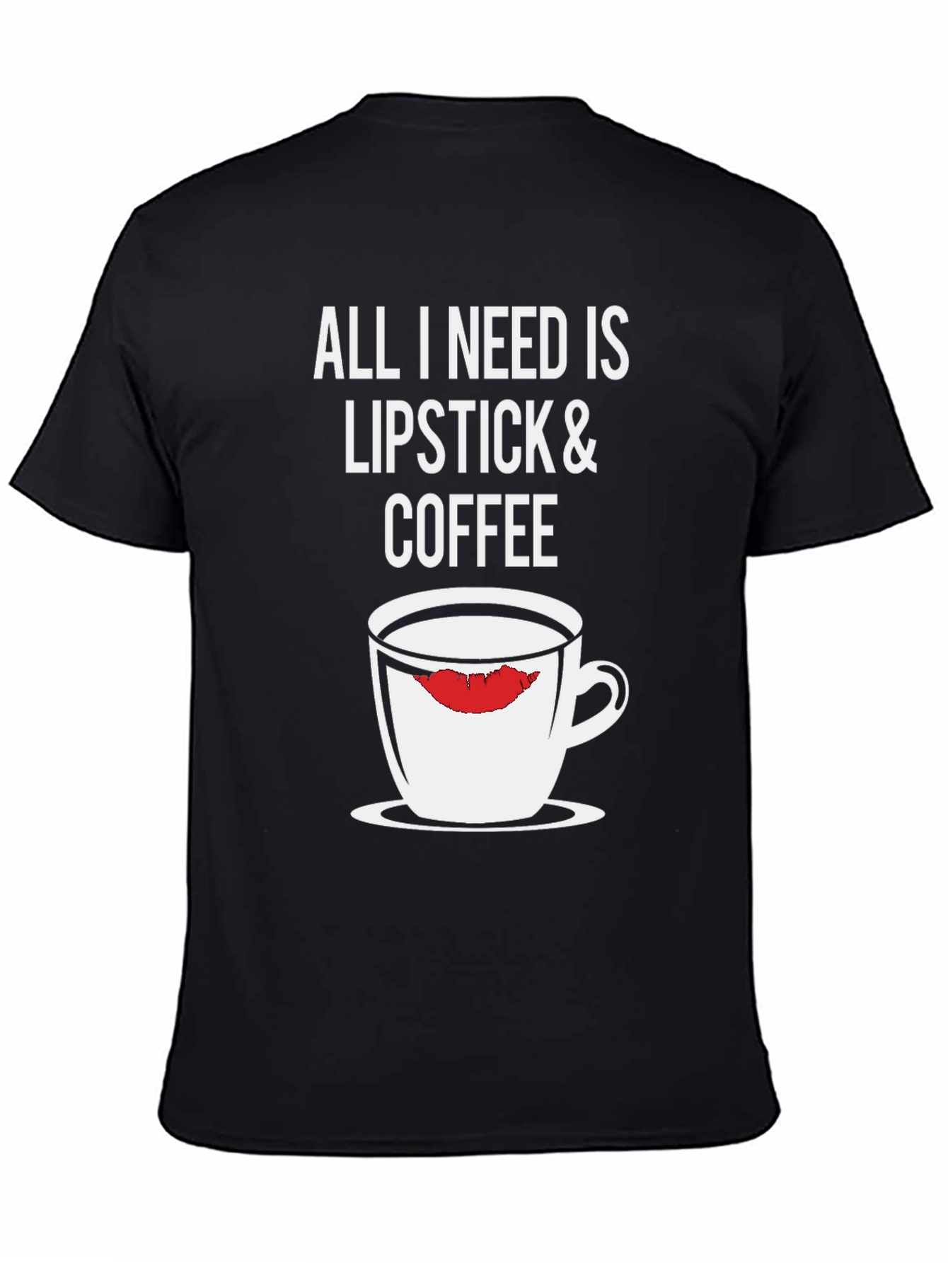 Lipstick & Coffee Graphic T-Shirt