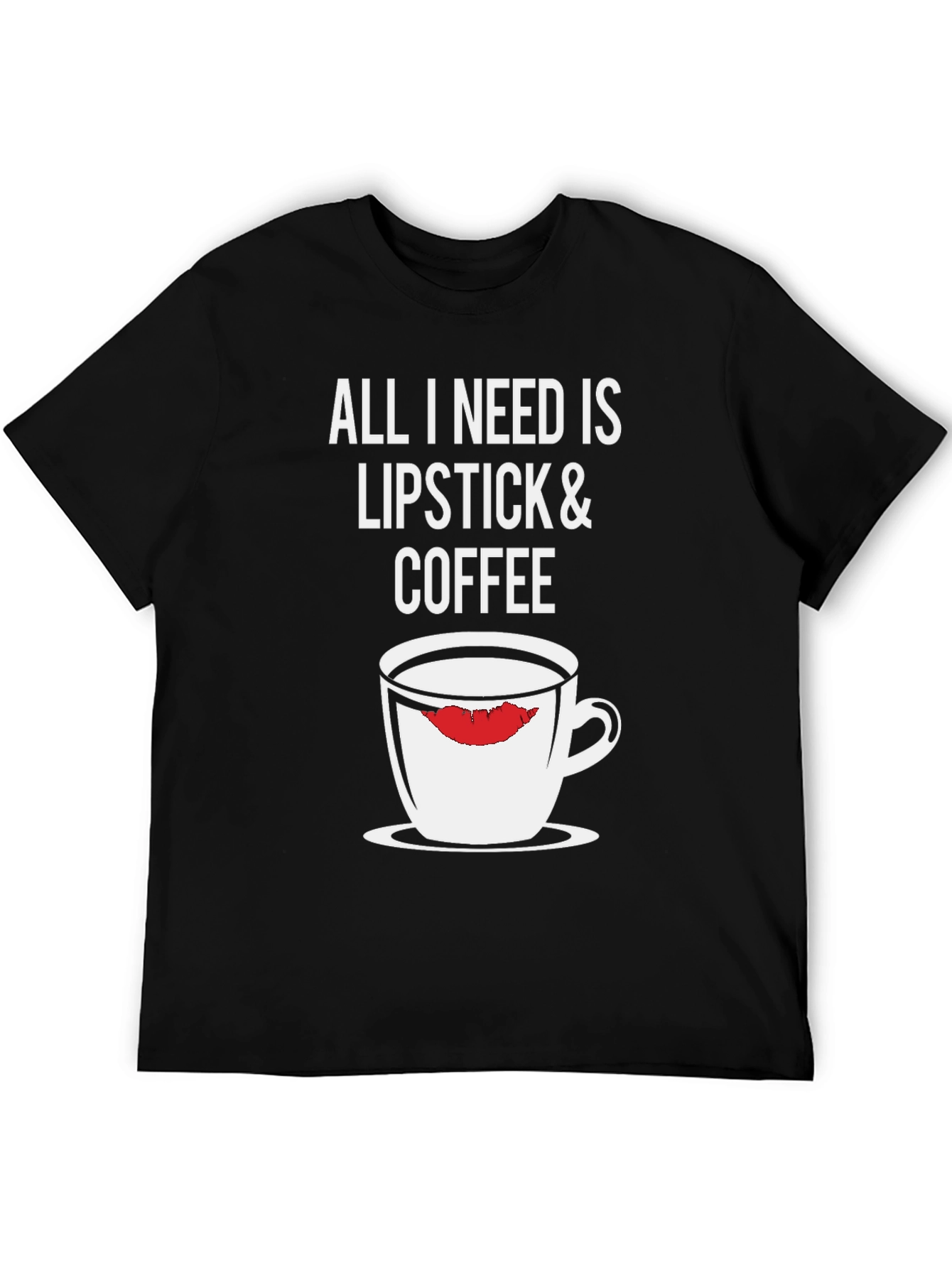 Lipstick & Coffee Graphic T-Shirt