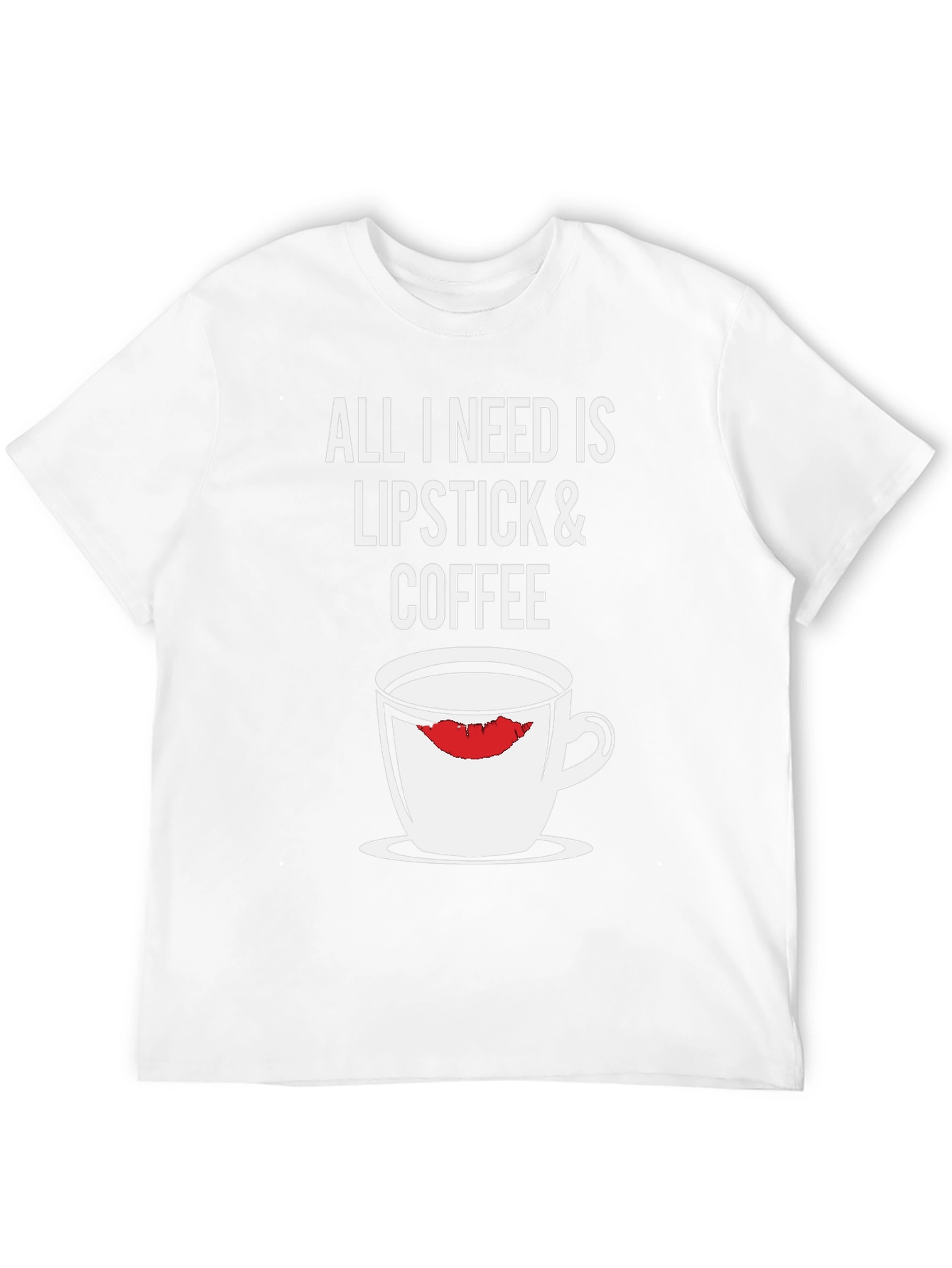 Lipstick & Coffee Graphic T-Shirt
