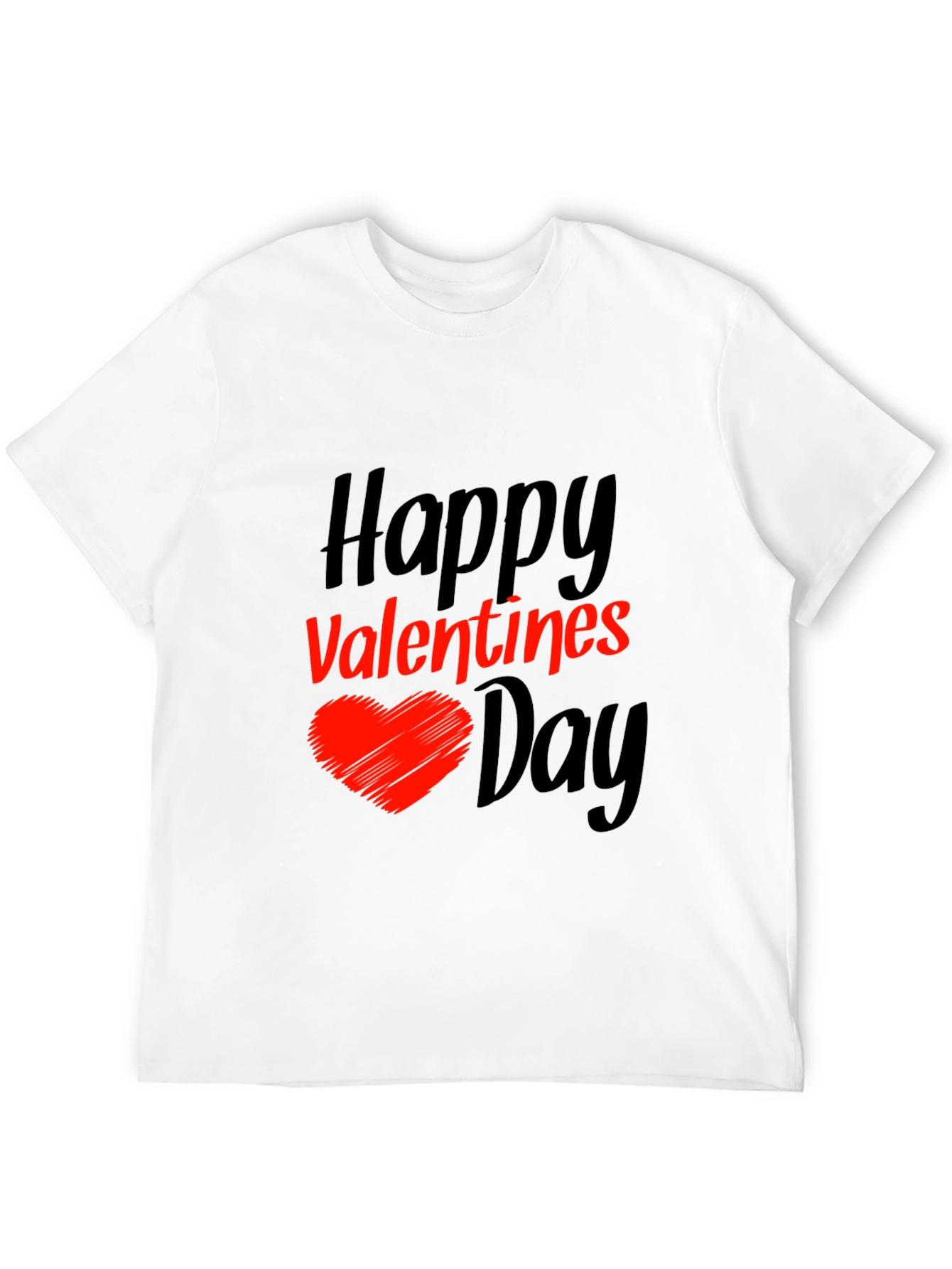 Happy Valentines Day Black T-Shirt