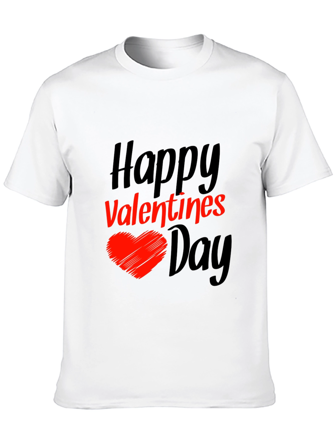 Happy Valentines Day Black T-Shirt