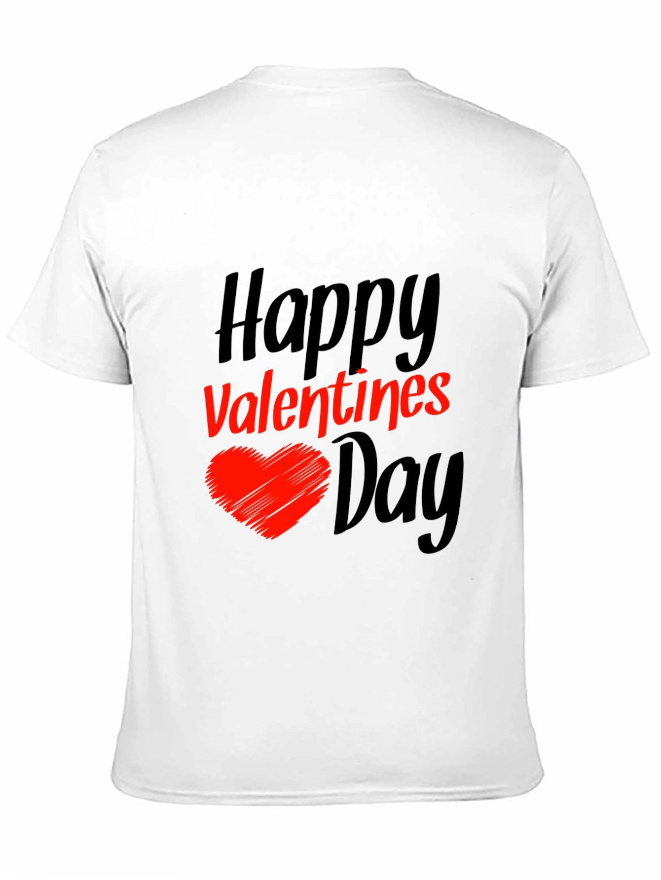 Happy Valentines Day Black T-Shirt