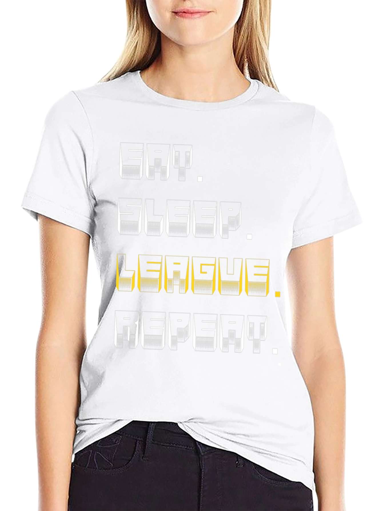 Eat Sleep League Repeat Gamer T-Shirt