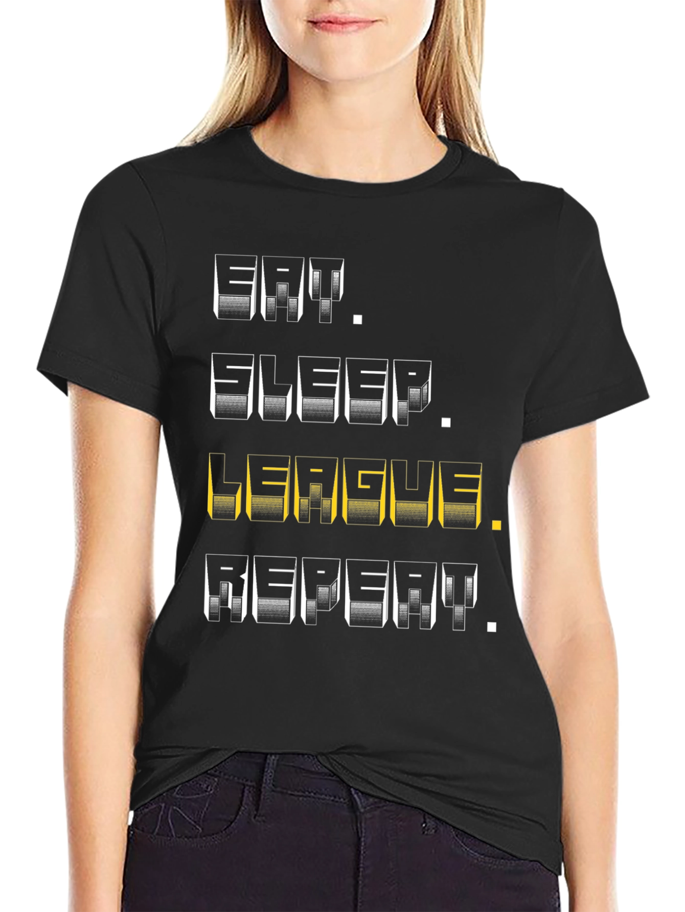 Eat Sleep League Repeat Gamer T-Shirt