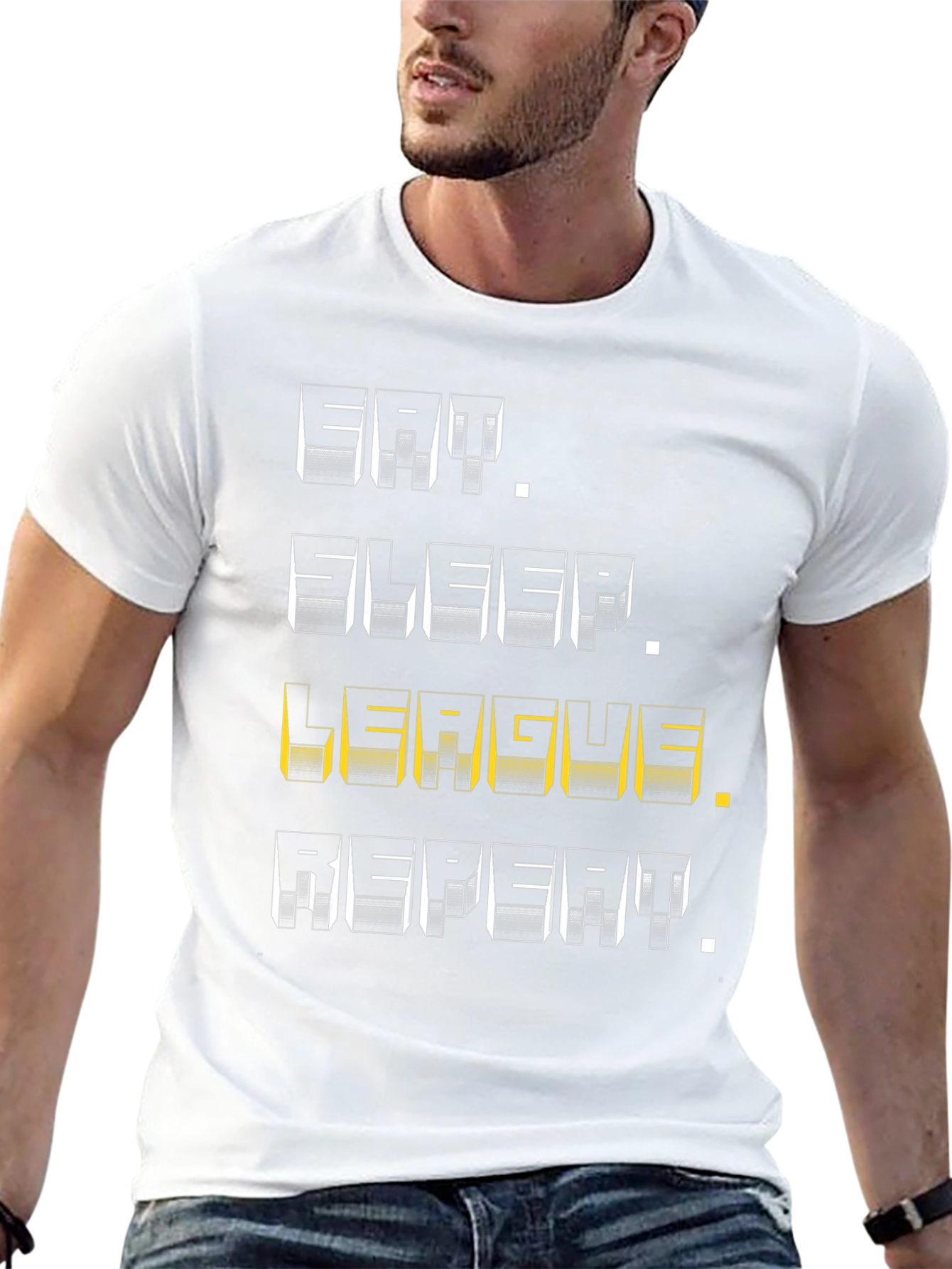 Eat Sleep League Repeat Gamer T-Shirt