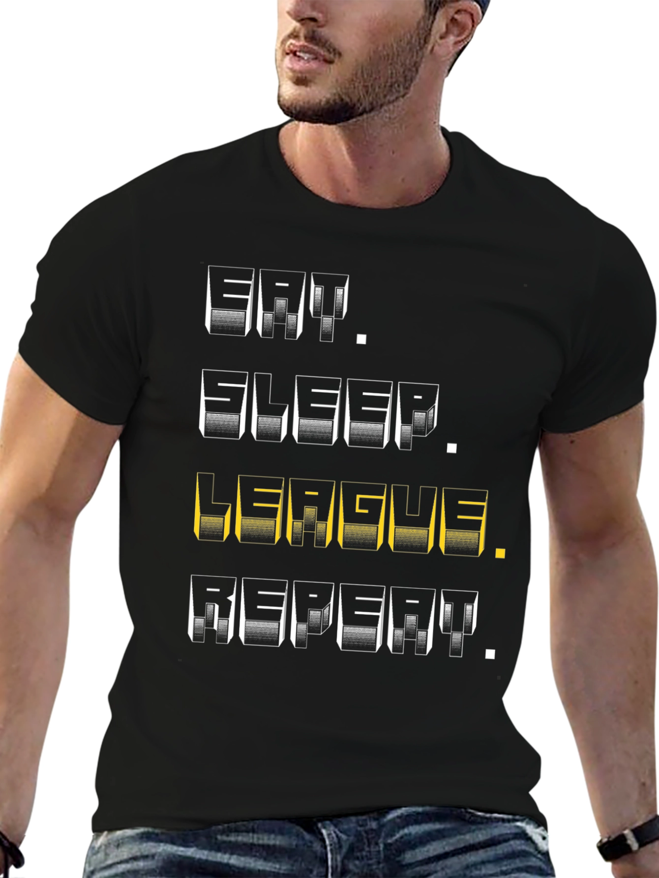 Eat Sleep League Repeat Gamer T-Shirt