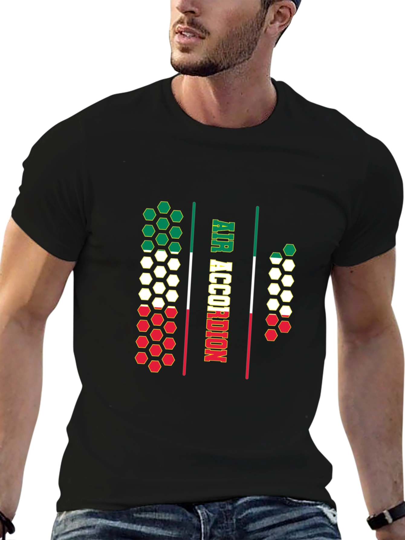 Air Accordion Italian Flag T-Shirt