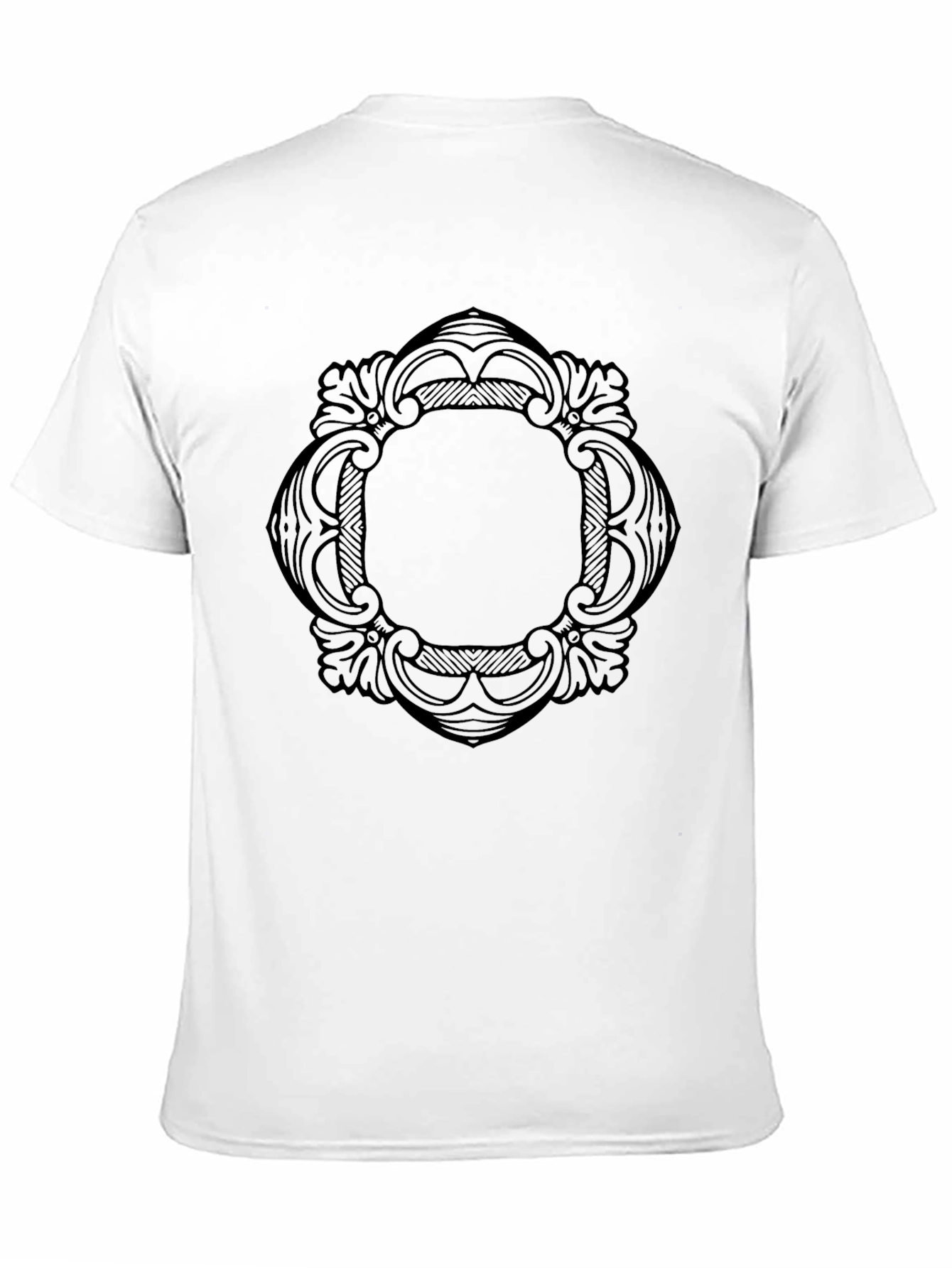 Elegant Black Ornamental Medallion Tee