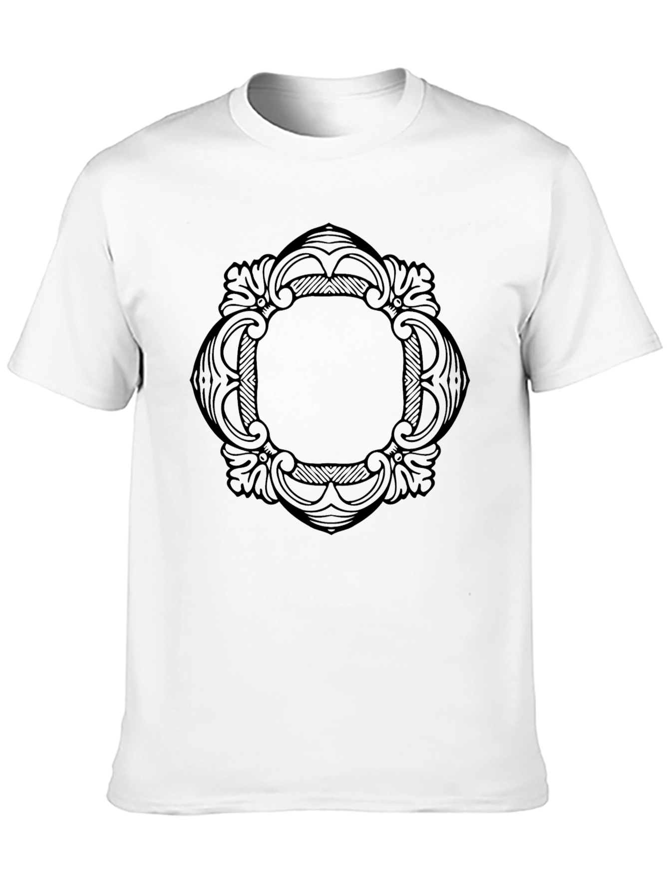 Elegant Black Ornamental Medallion Tee