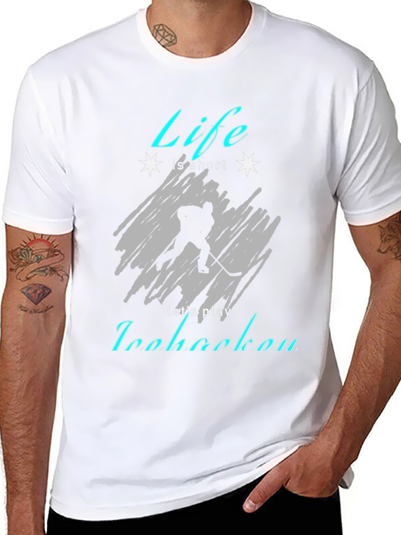 Life is Short Play Ice Hockey T-Shirt
