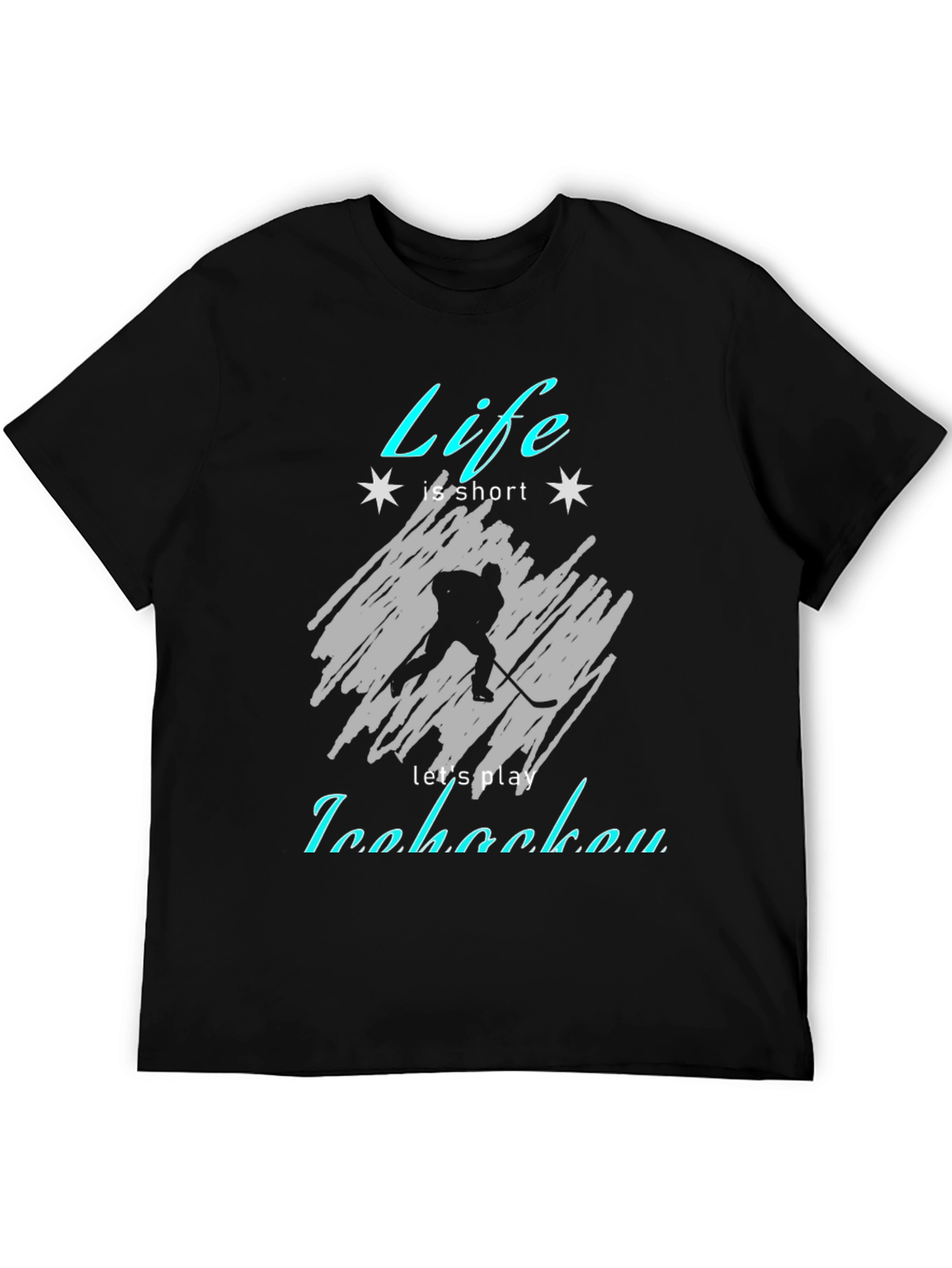Life is Short Play Ice Hockey T-Shirt