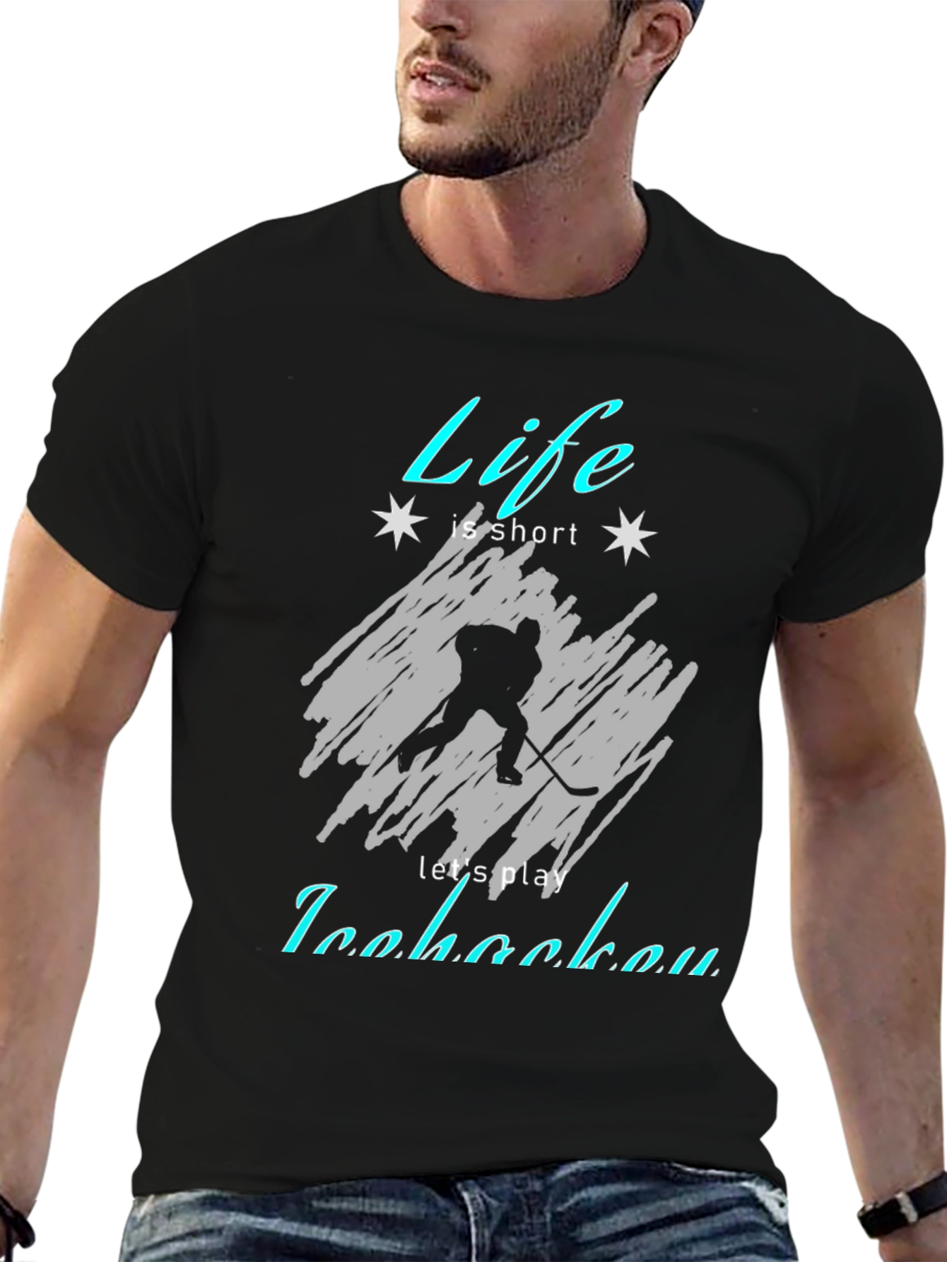 Life is Short Play Ice Hockey T-Shirt