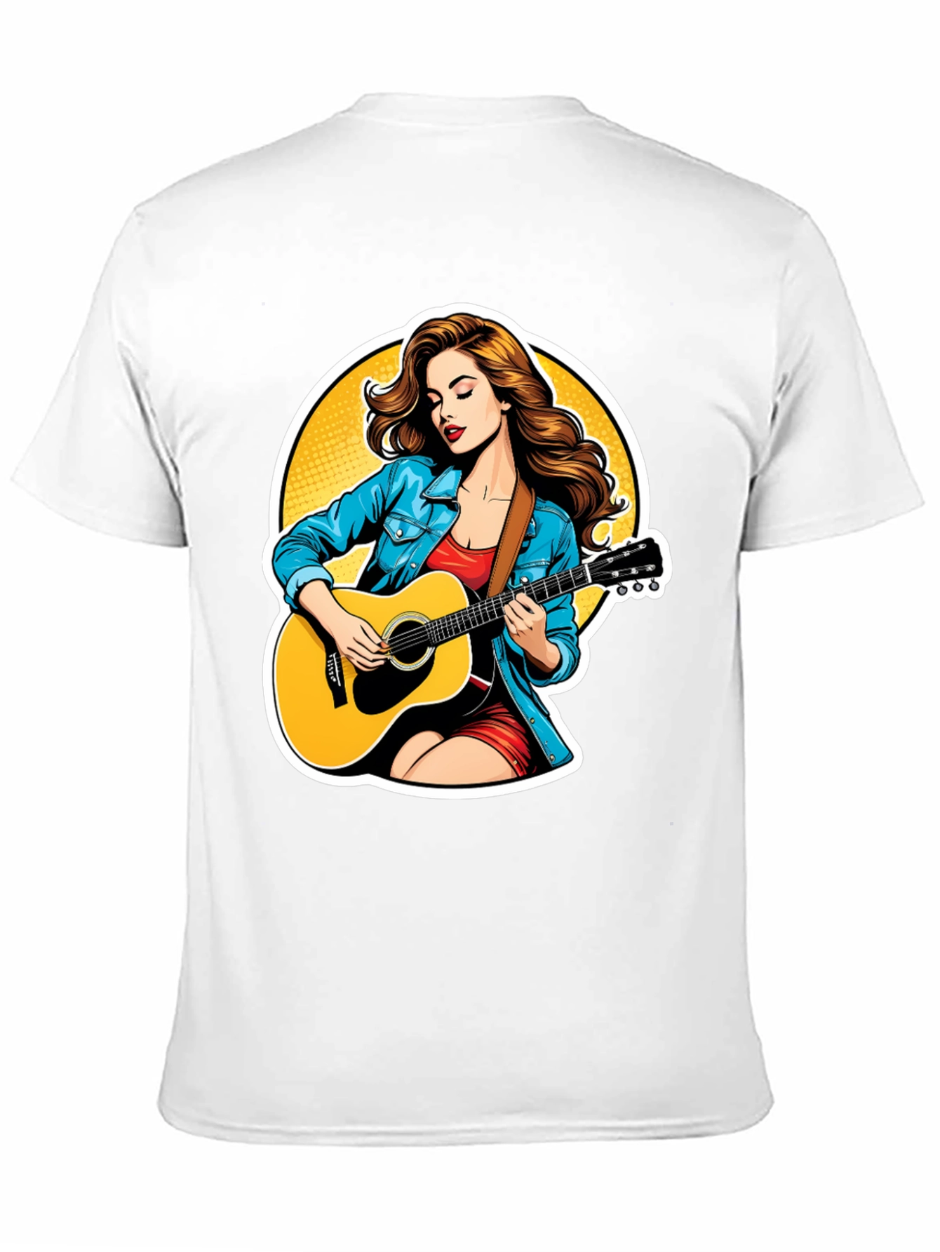 Guitar Girl Graphic Tee - Cool Casual Style
