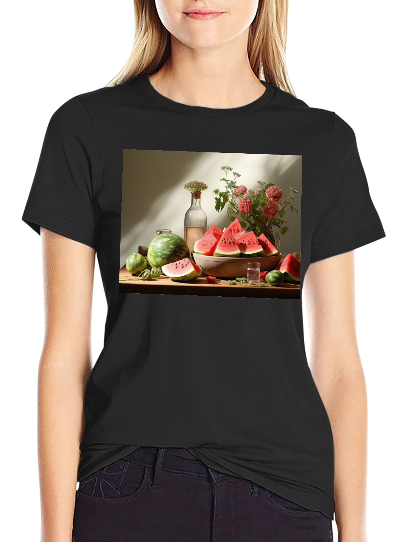 Artistic Watermelon Still Life Graphic Tee