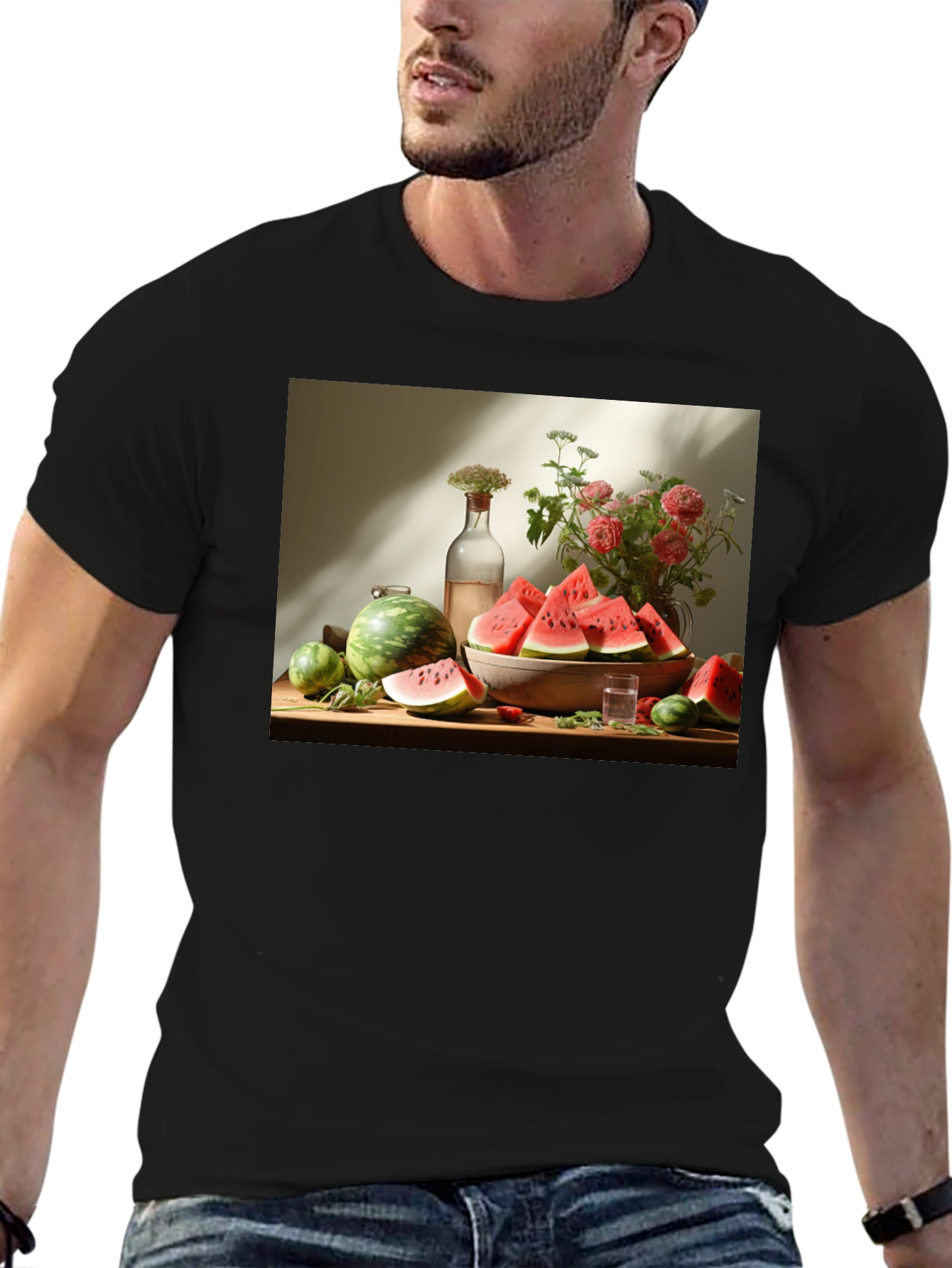 Artistic Watermelon Still Life Graphic Tee