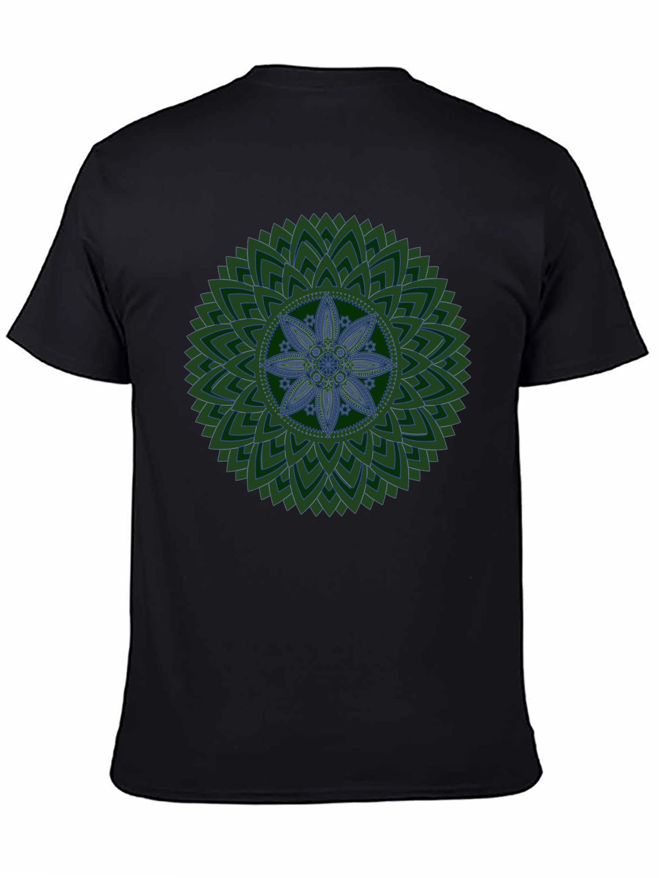 Mandala Print Black T-Shirt - Unique Design