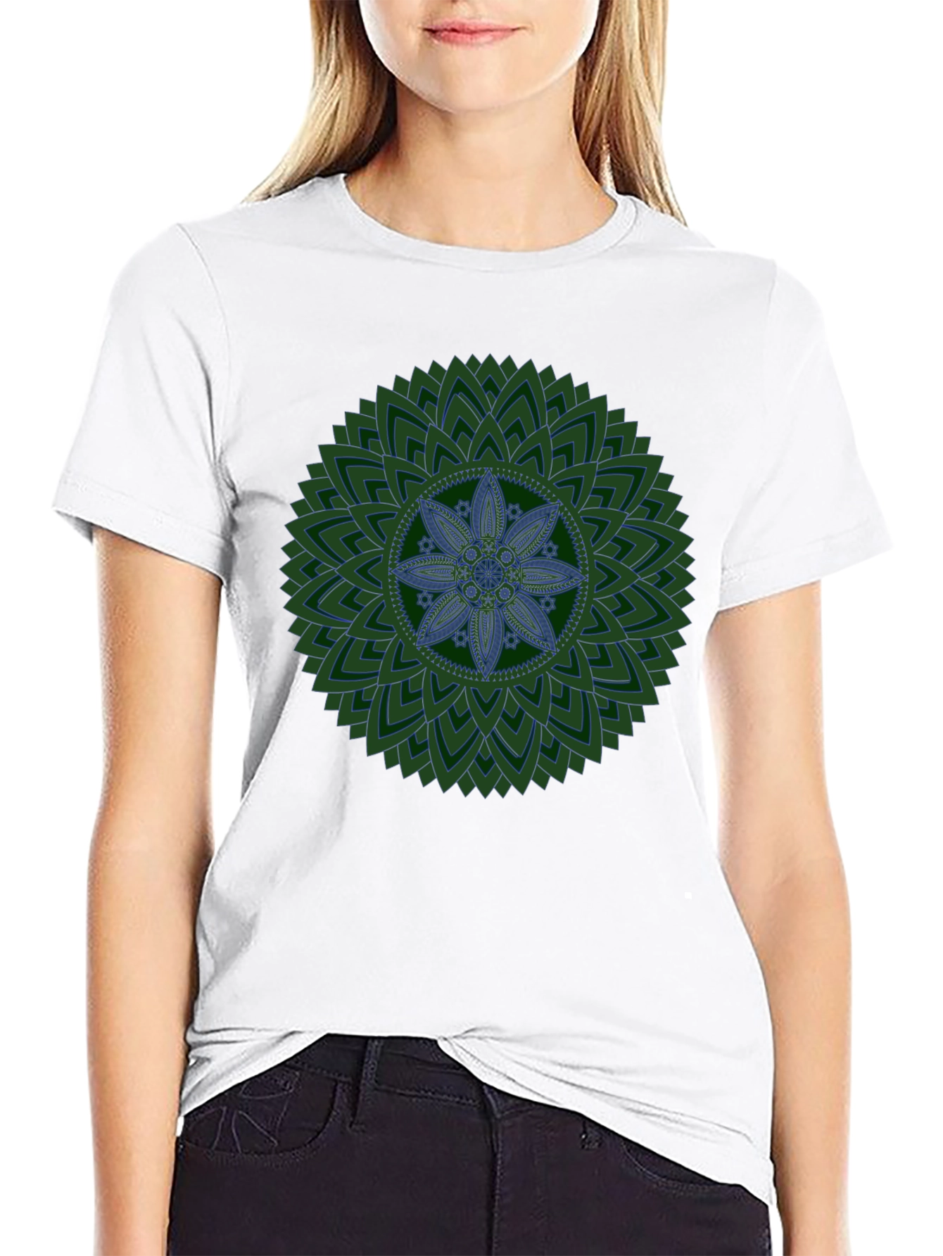 Mandala Print Black T-Shirt - Unique Design