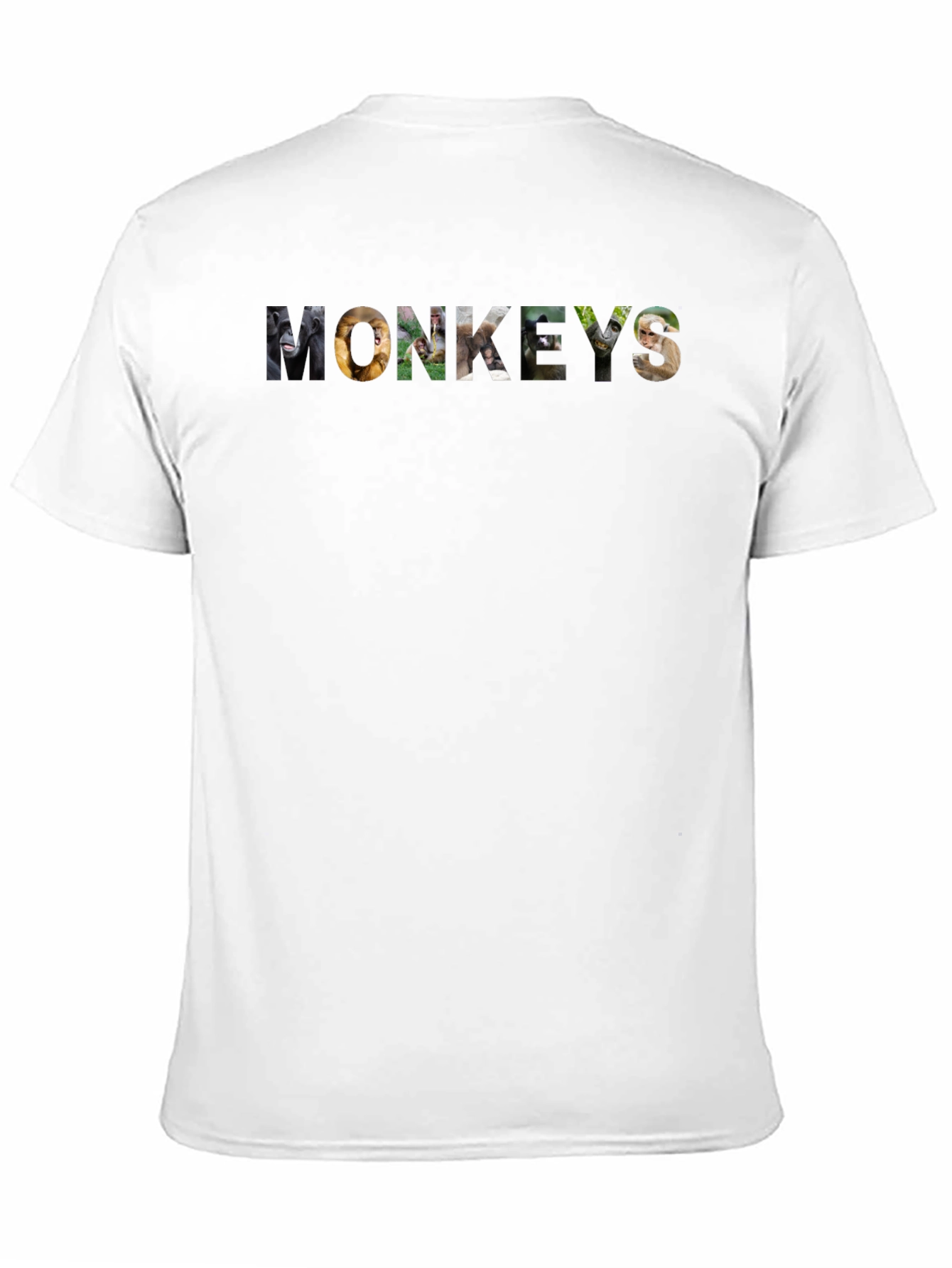 Monkeys Graphic Print Black T-Shirt