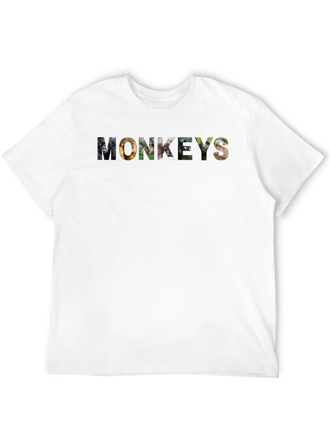 Monkeys Graphic Print Black T-Shirt