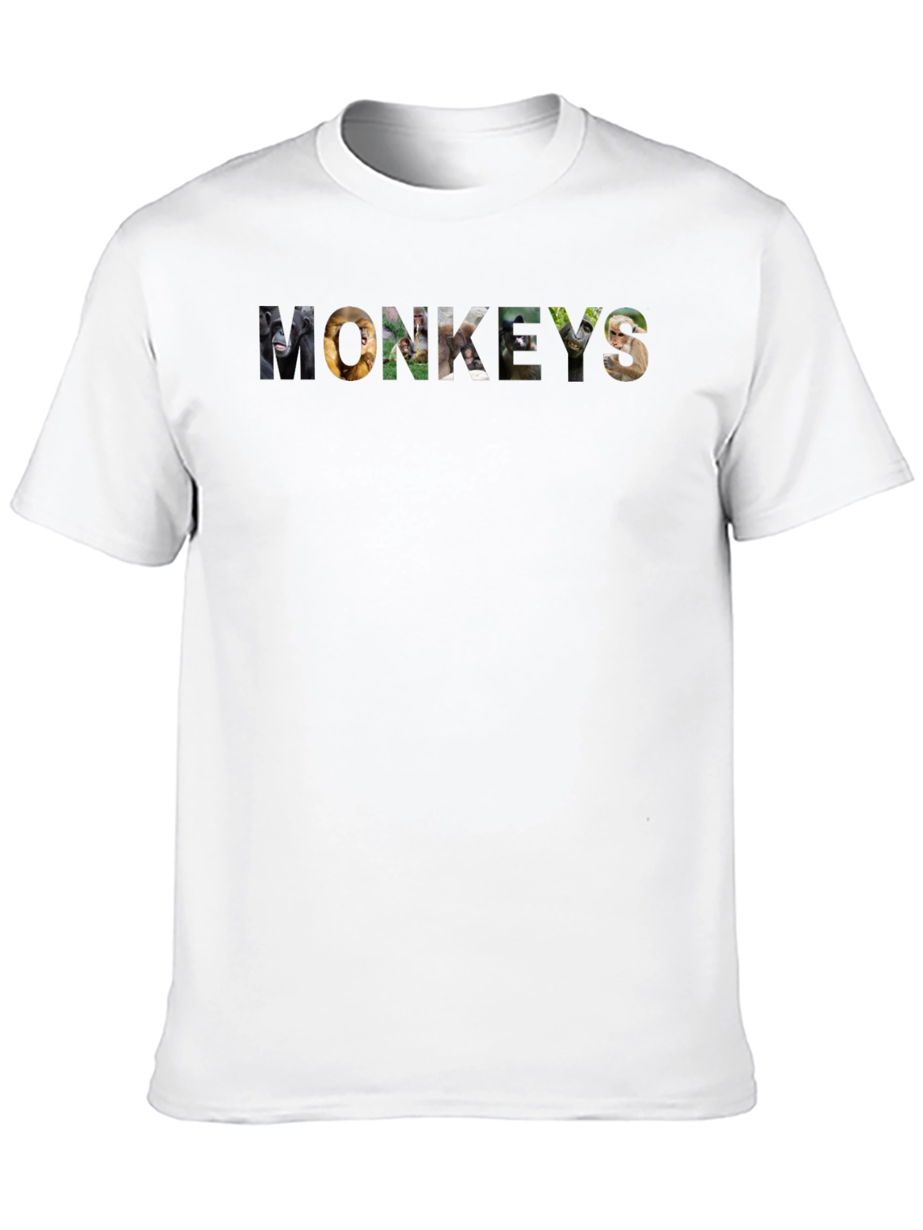 Monkeys Graphic Print Black T-Shirt