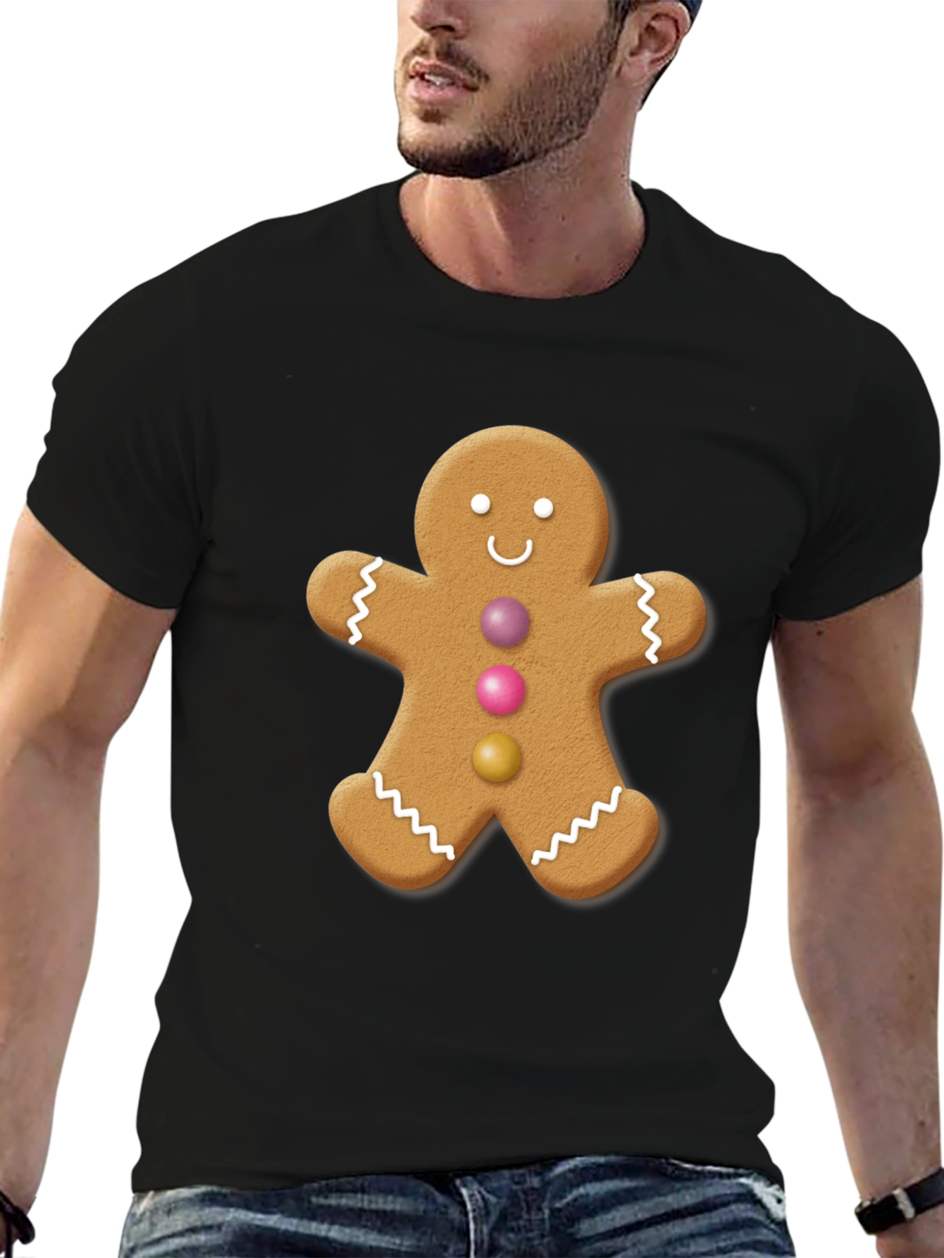 Gingerbread Man Graphic Tee - Holiday Festive