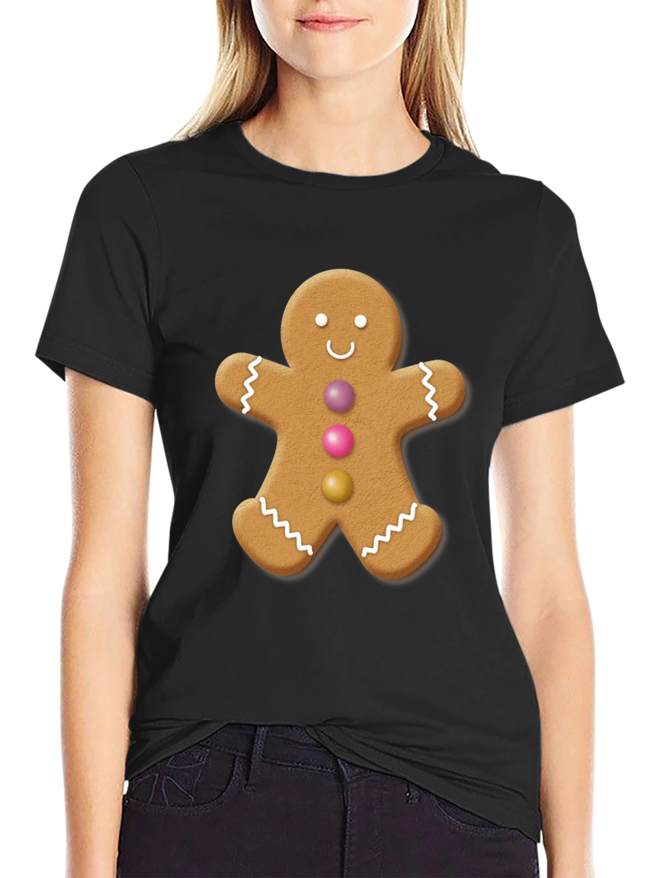 Gingerbread Man Graphic Tee - Holiday Festive