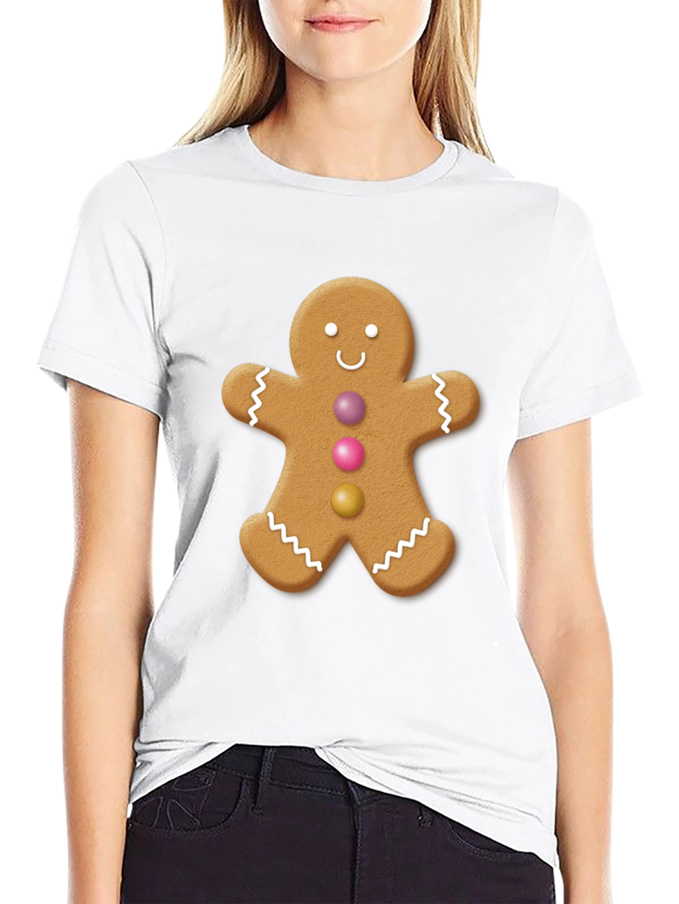 Gingerbread Man Graphic Tee - Holiday Festive