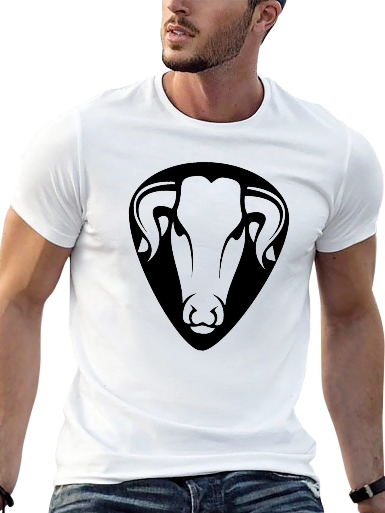 Black Bull Graphic Tee - Mens Casual Shirt