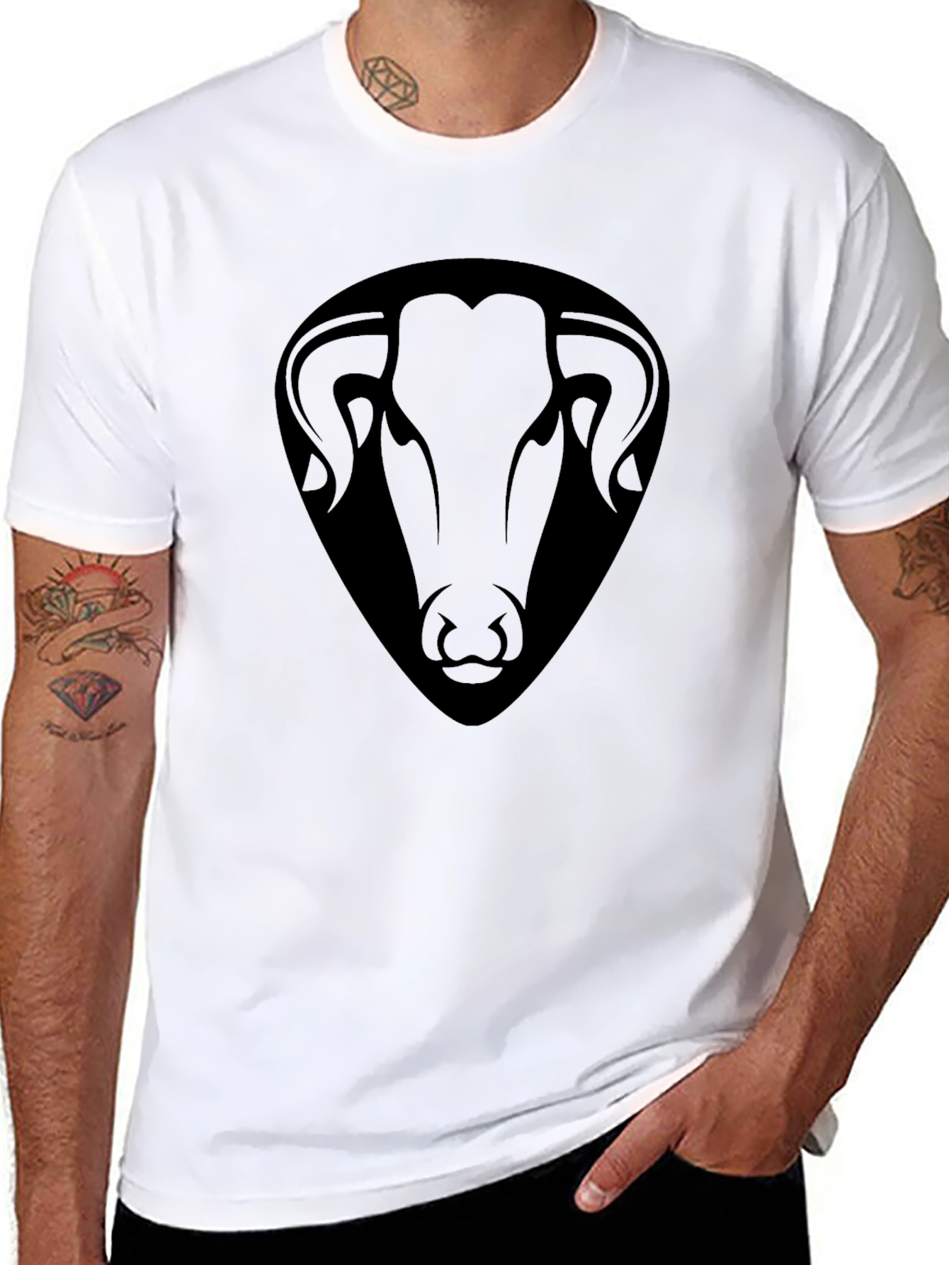 Black Bull Graphic Tee - Mens Casual Shirt