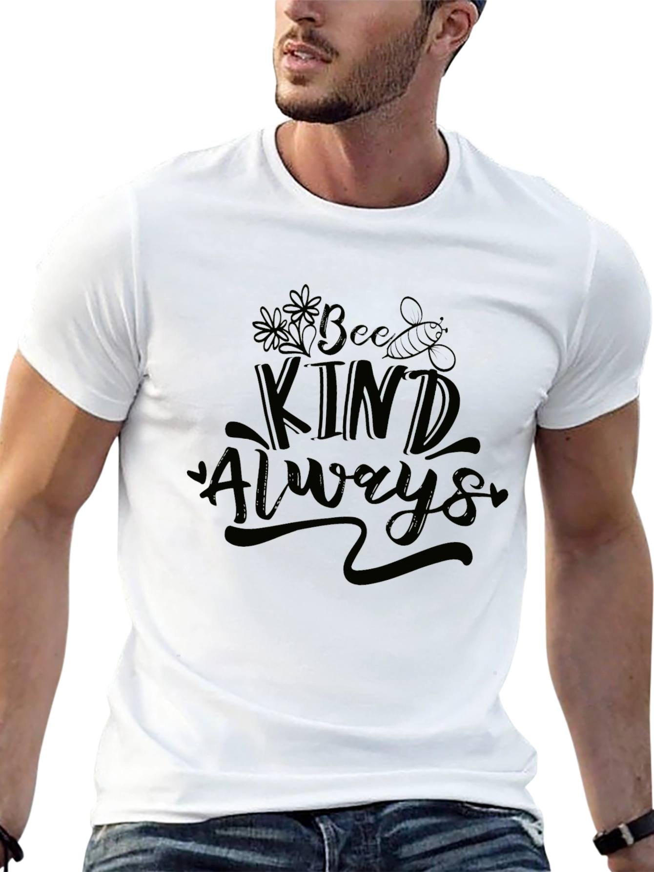 Bee Kind Always Black Graphic T-Shirt