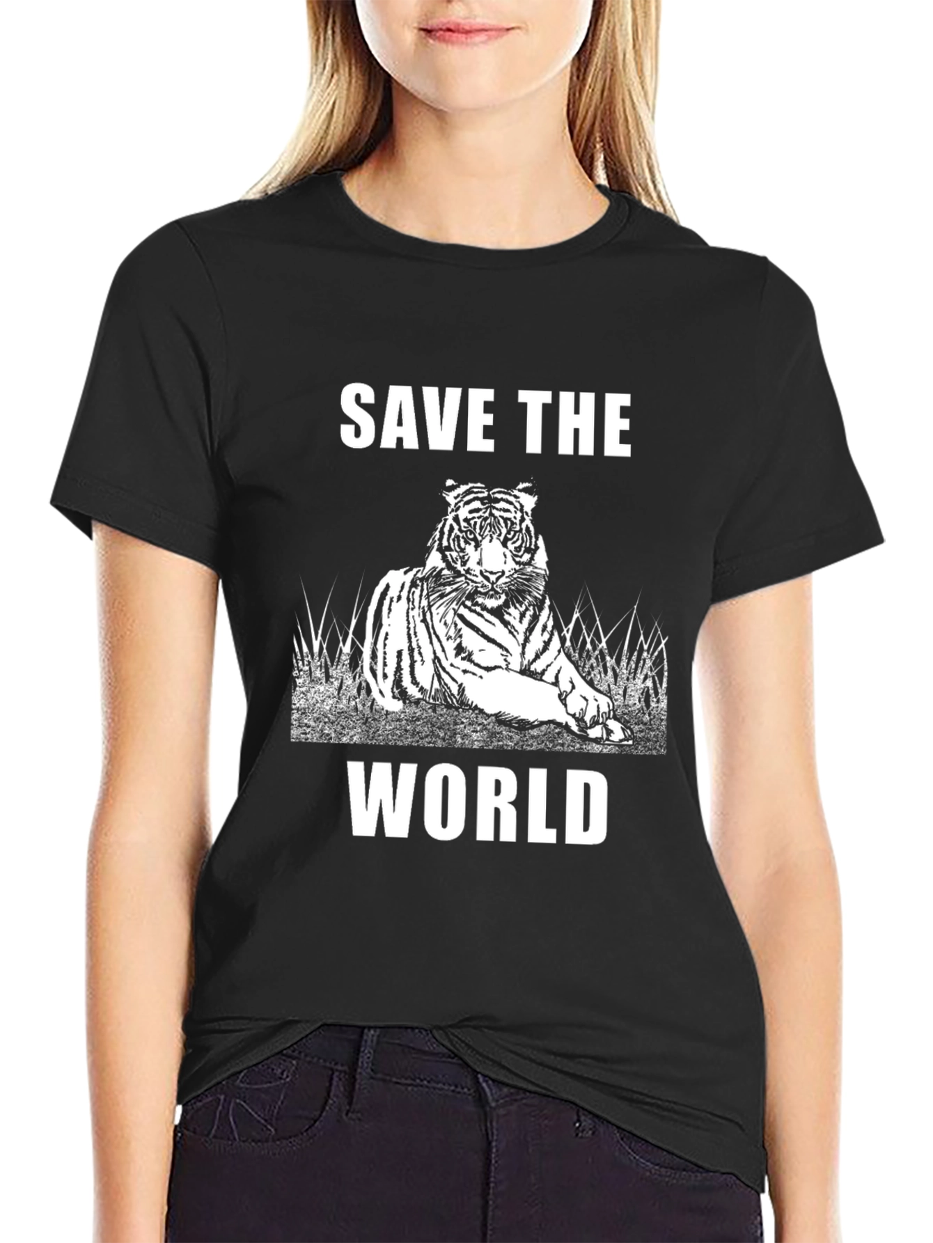 Save the World Tiger Graphic Tee