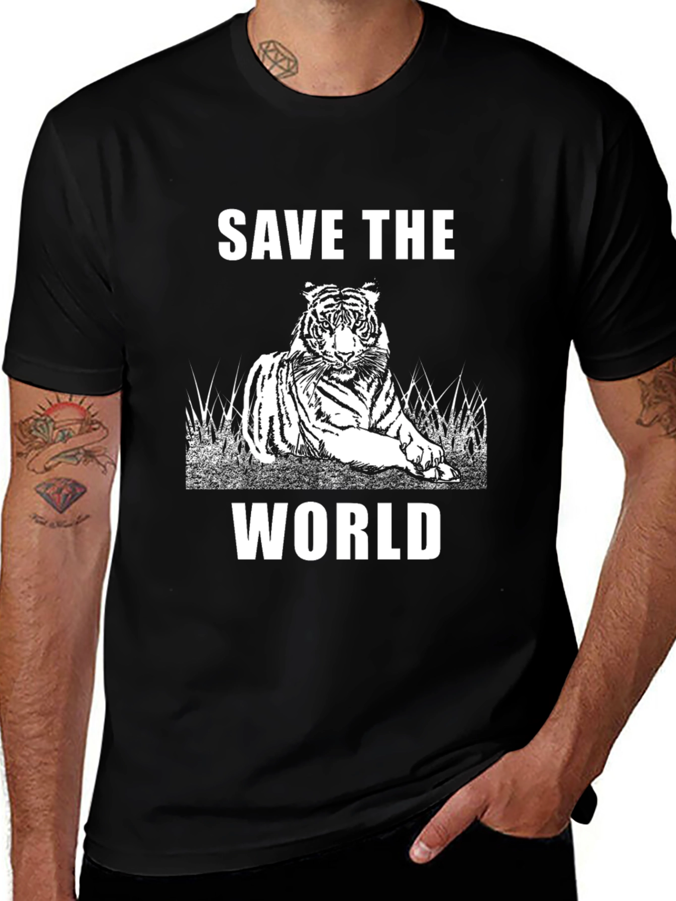 Save the World Tiger Graphic Tee