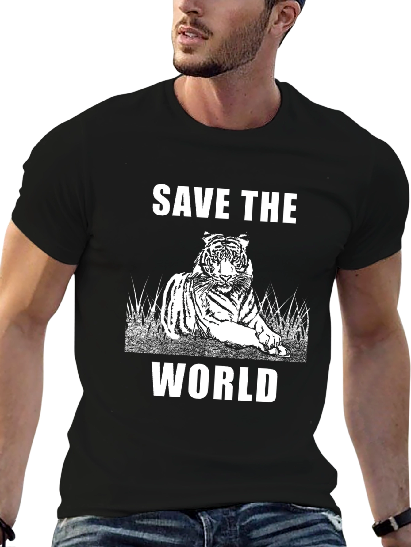 Save the World Tiger Graphic Tee