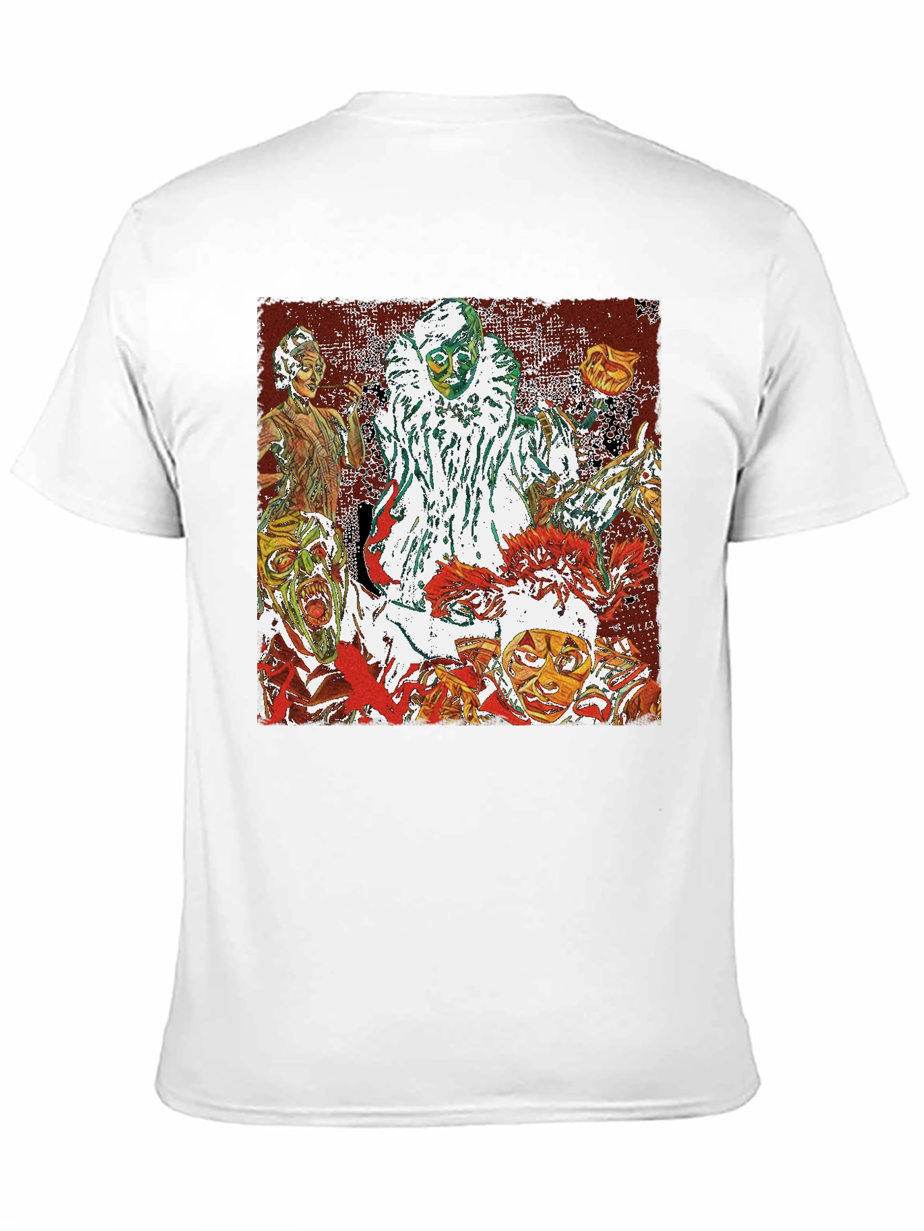 Creepy Clown Horror Graphic Tee - Black