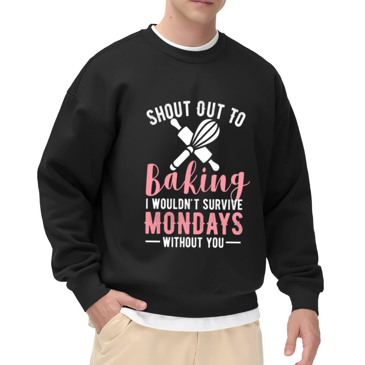 SHOUT OUT TO BAKING - Funny Baker Graphic ԲÁìÎÀÒÂ | Unisex Pullover Sweatshirt