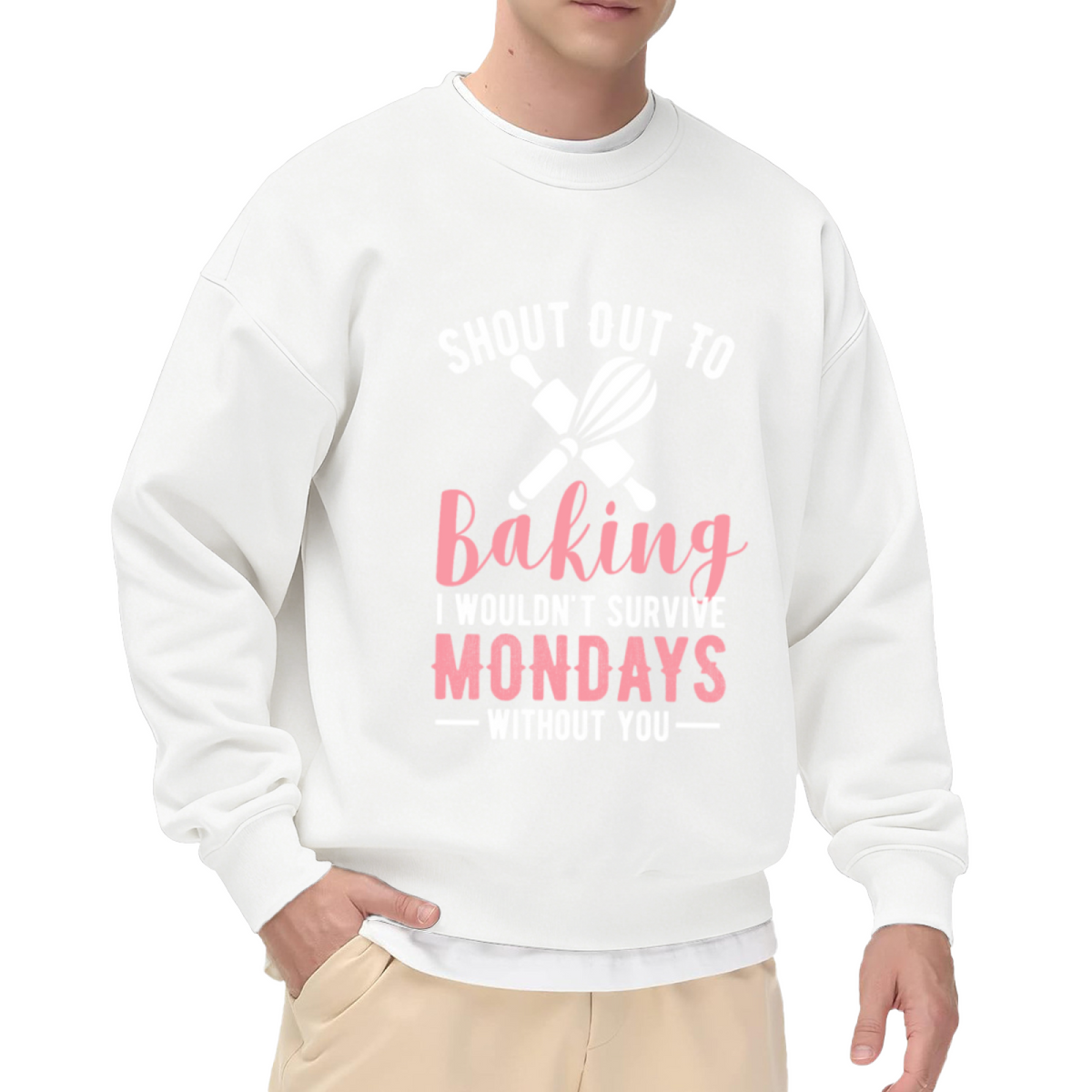 SHOUT OUT TO BAKING - Funny Baker Graphic ԲÁìÎÀÒÂ | Unisex Pullover Sweatshirt