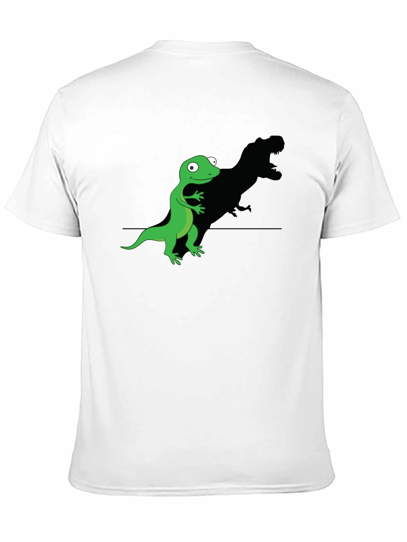 Funny Lizard T-Rex Shadow Graphic Tee