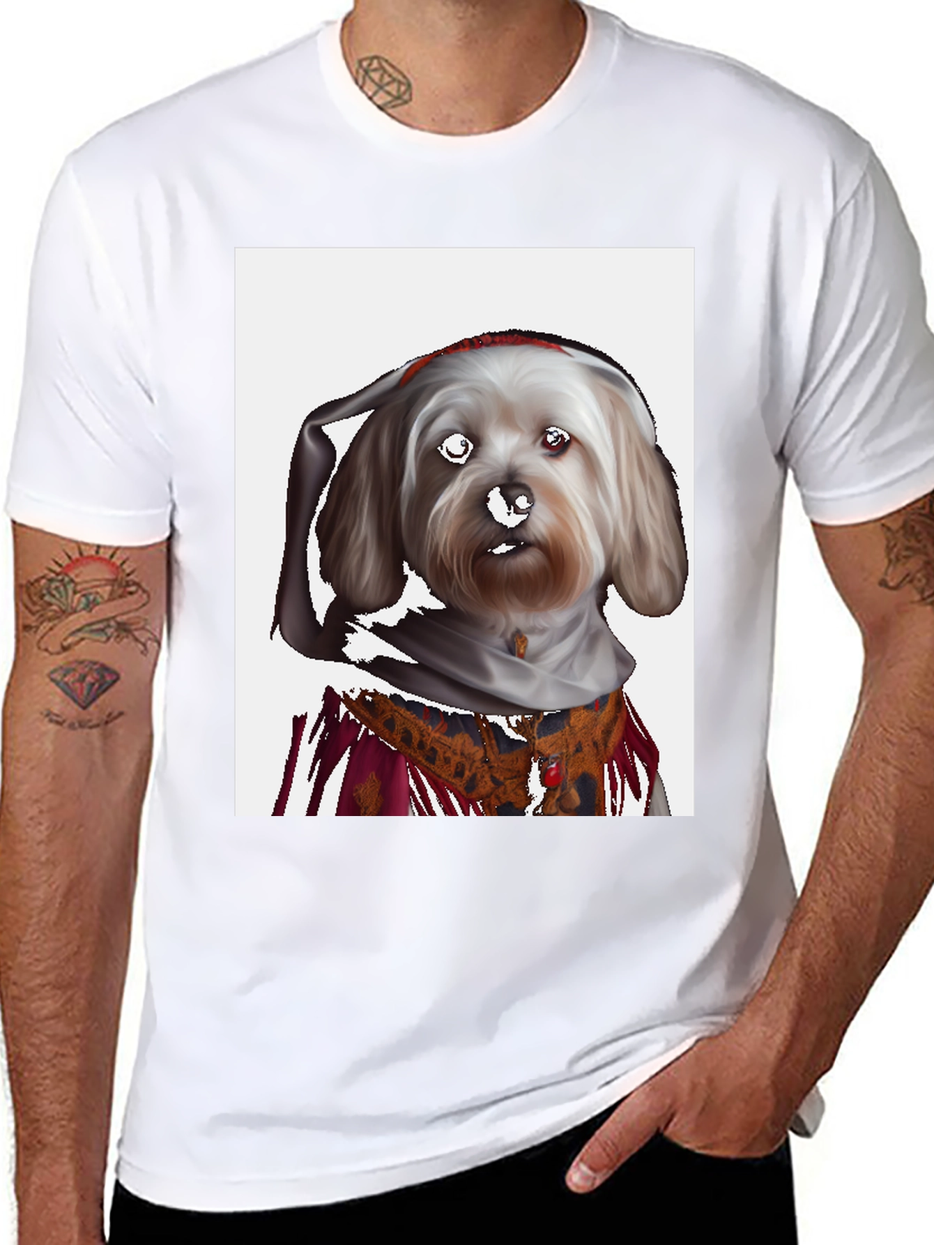 Dog Art T-Shirt - Funny Pet Portrait Tee