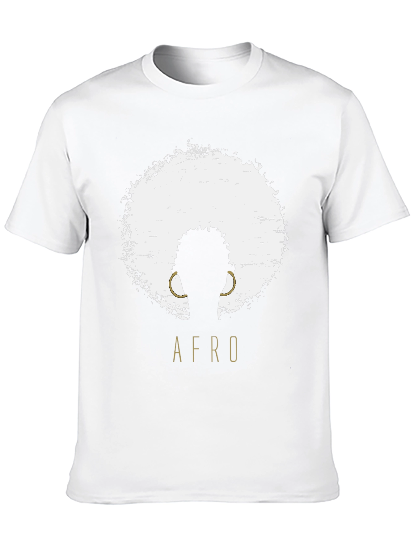 Afro Silhouette Graphic Tee - Stylish Black T-Shirt