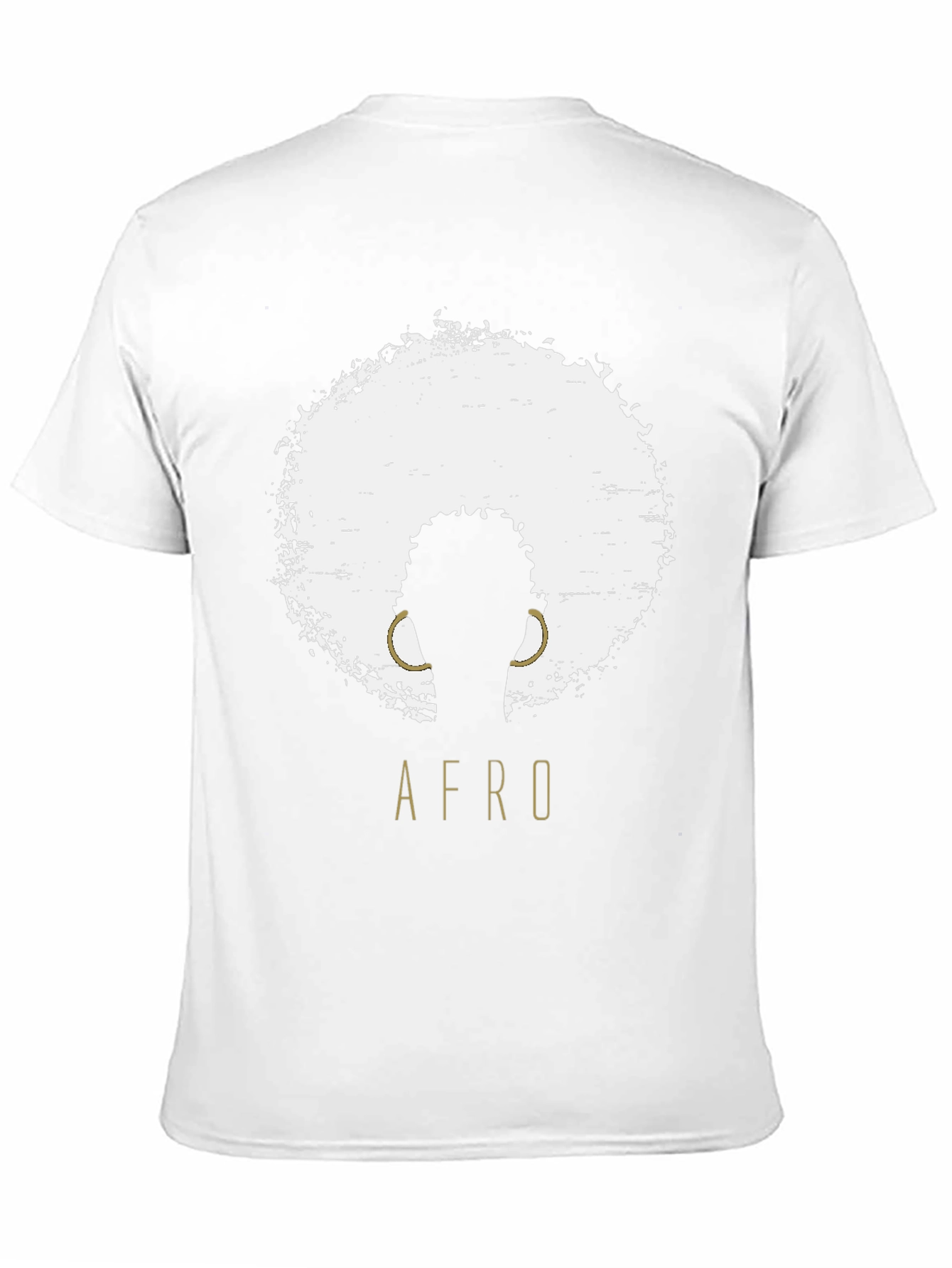 Afro Silhouette Graphic Tee - Stylish Black T-Shirt