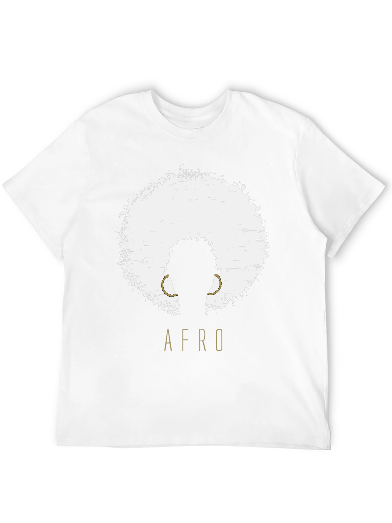 Afro Silhouette Graphic Tee - Stylish Black T-Shirt