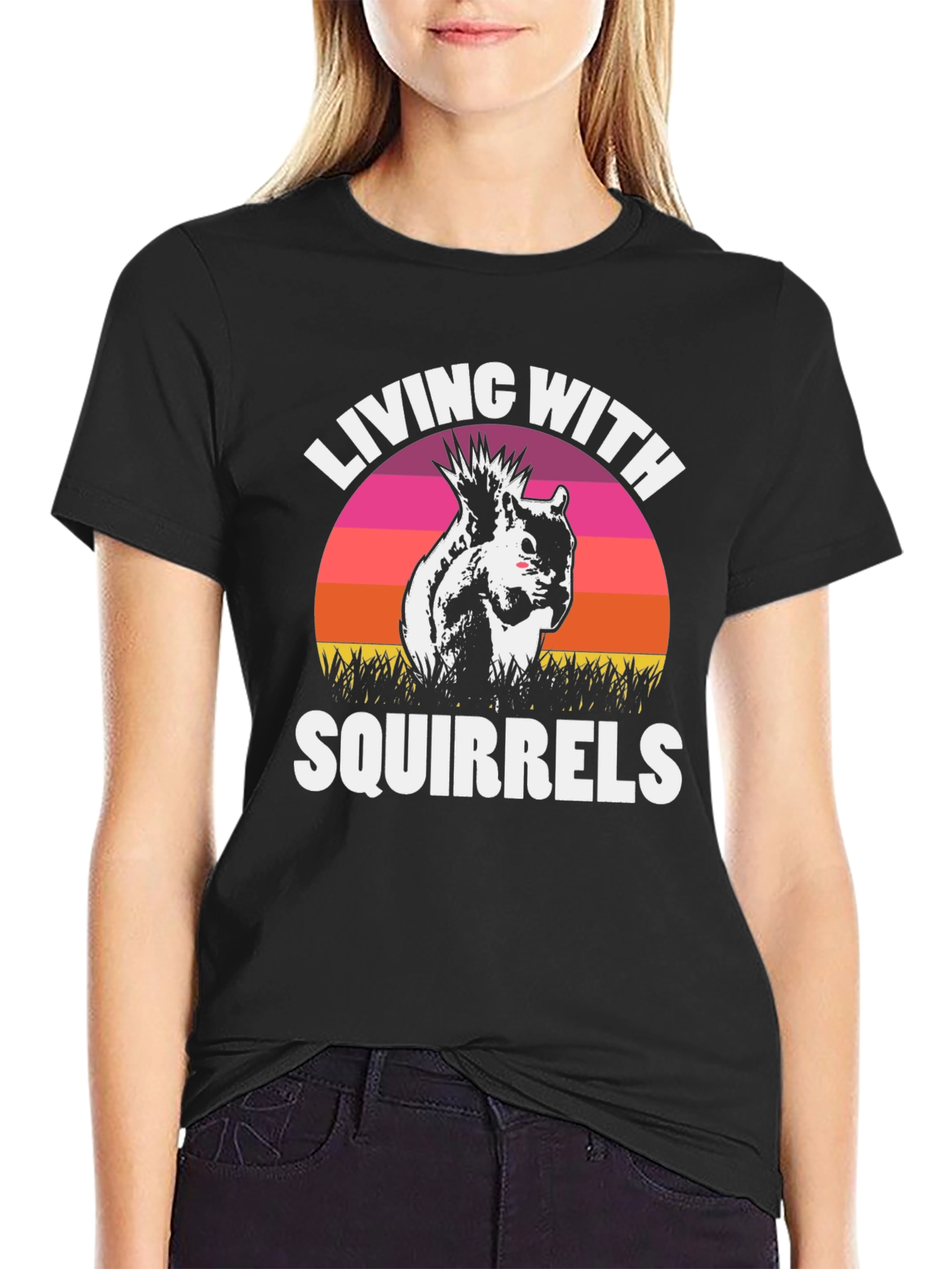 Living with Squirrels Graphic T-Shirt