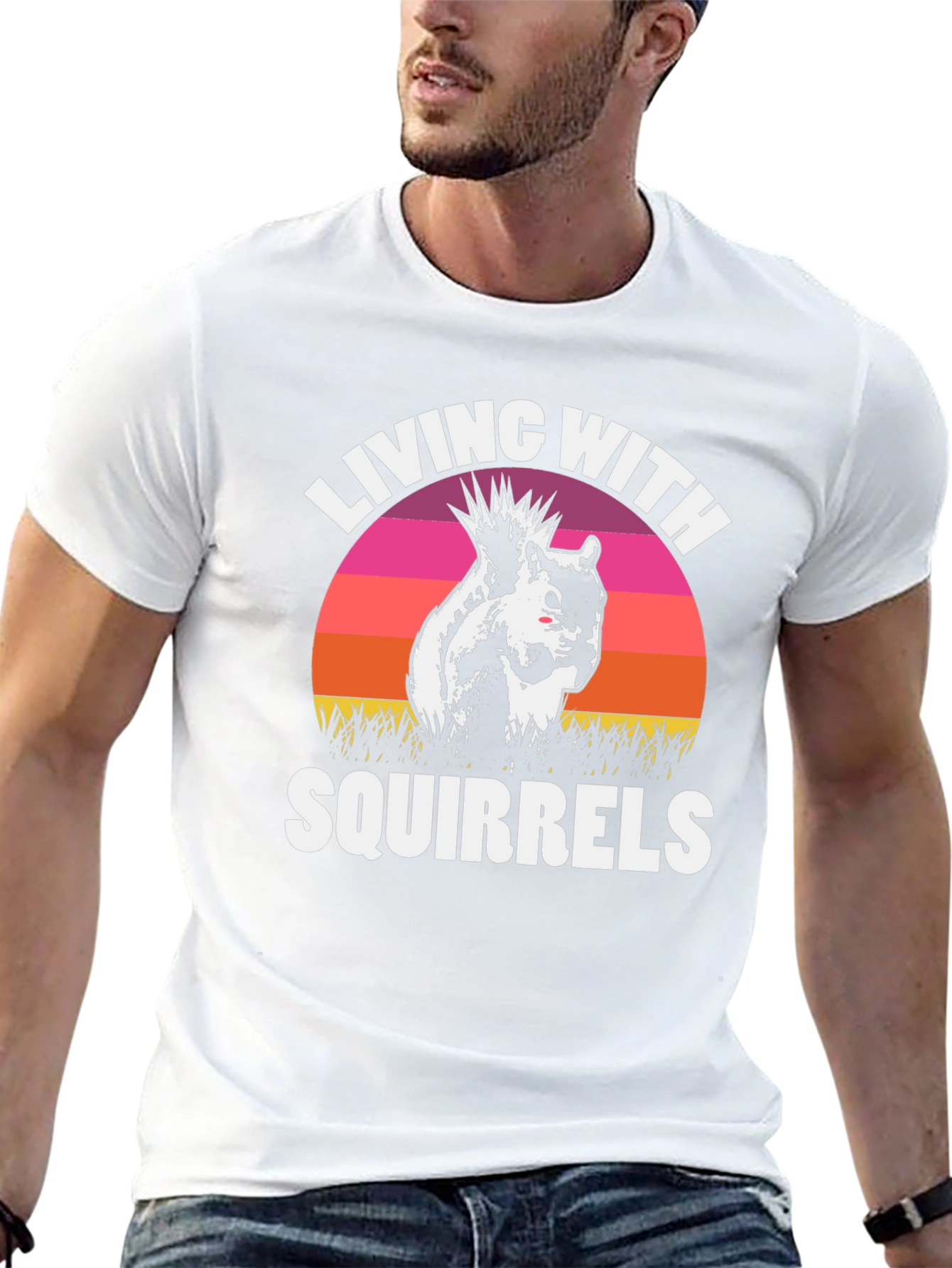 Living with Squirrels Graphic T-Shirt