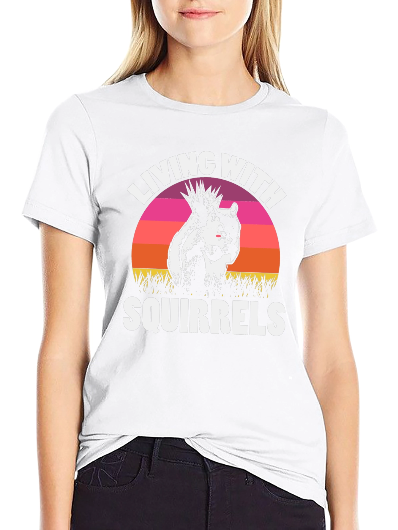 Living with Squirrels Graphic T-Shirt