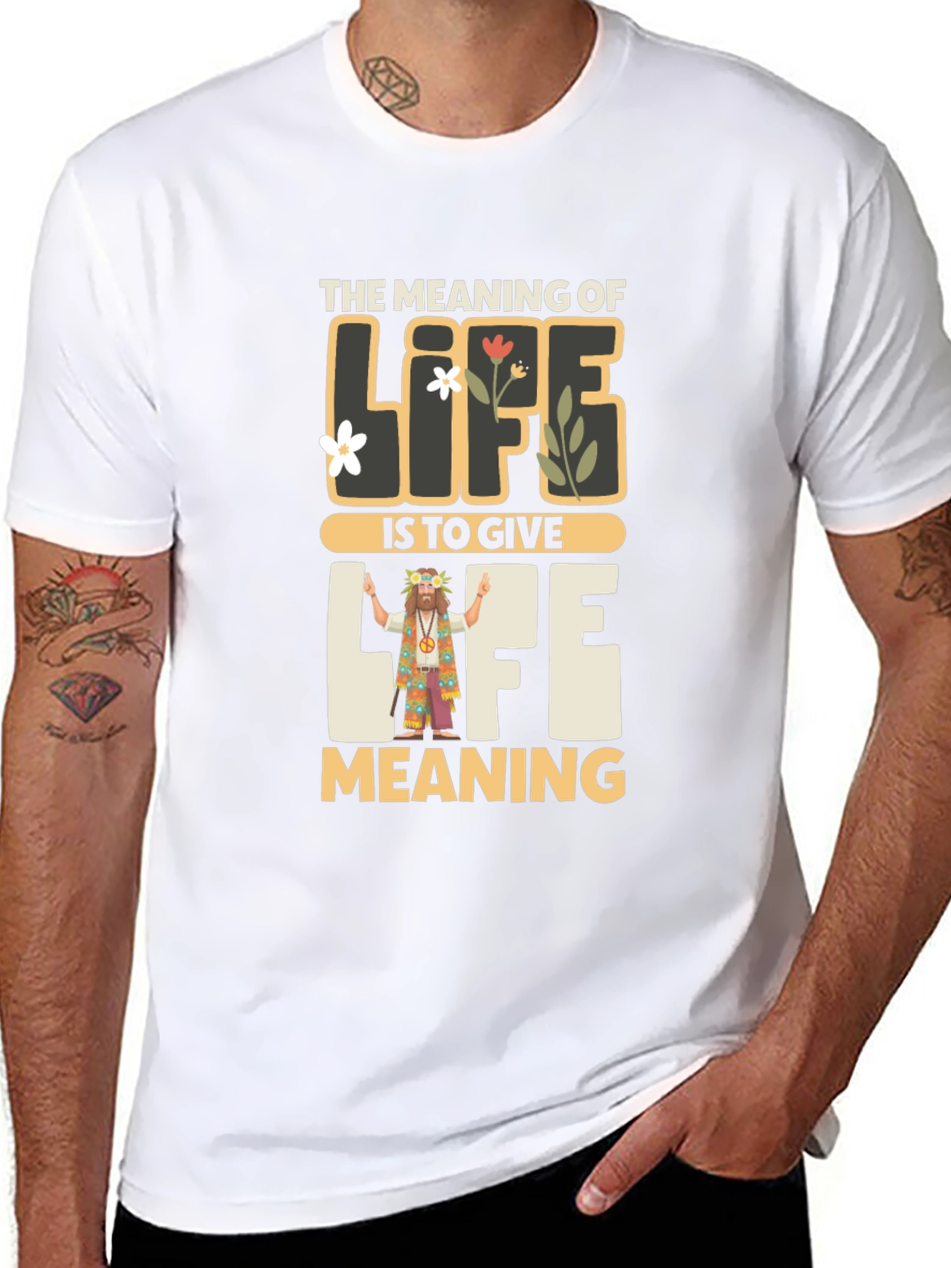 Meaning of Life Graphic Tee - Inspirational Hippie Shirt