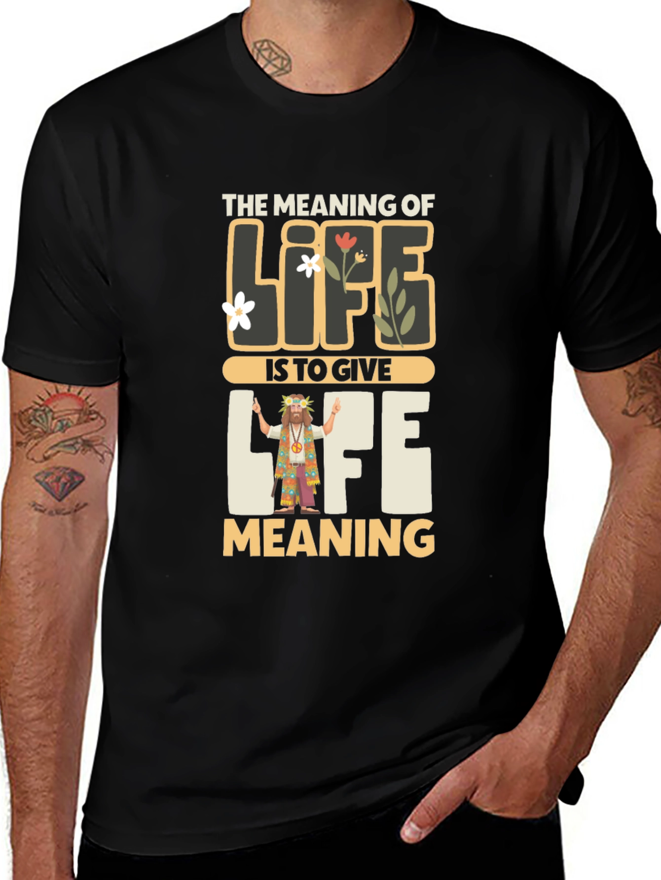 Meaning of Life Graphic Tee - Inspirational Hippie Shirt