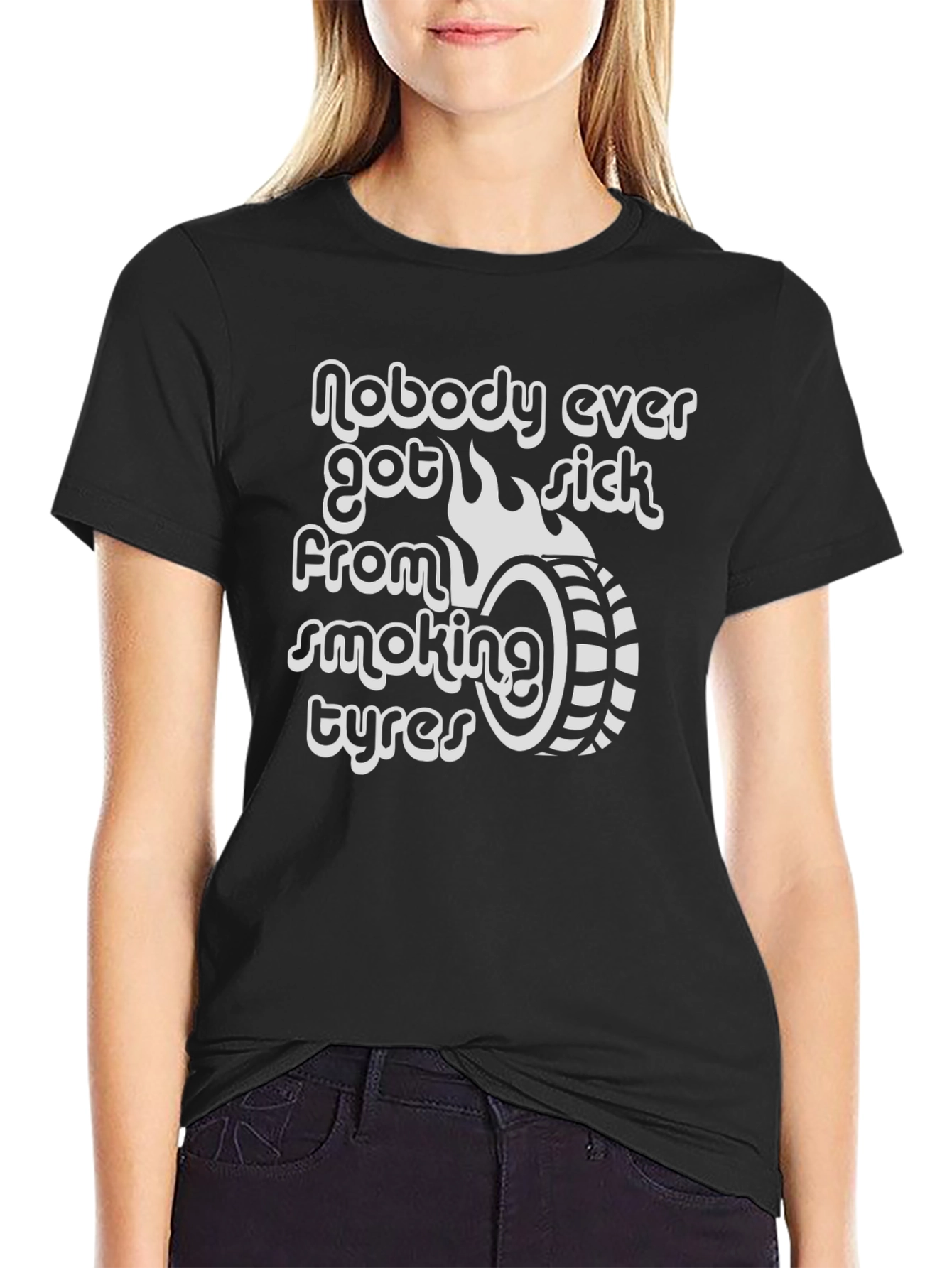 Smoking Tyres Graphic Tee - Burnout Car Culture